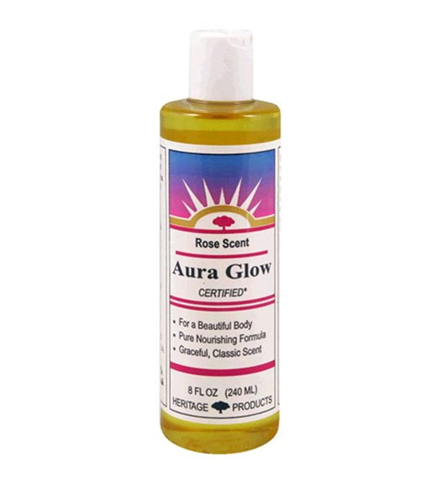 Heritage Products Aura Glow Rosa Scent 8 Fluid Ounces (240 ml) (Pack of 6)