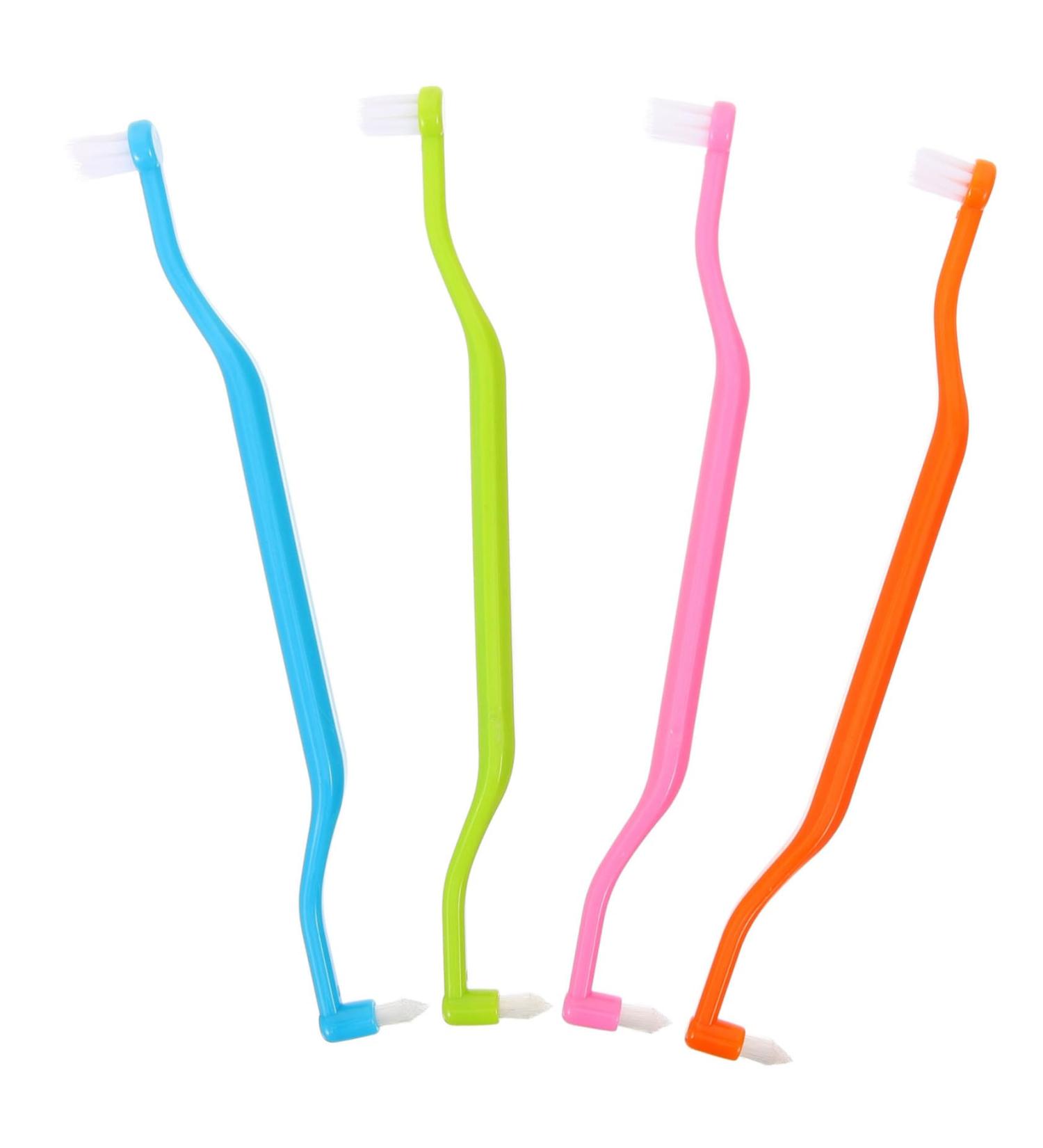 Buy Wofashpuret 4-Piece Double-Headed Toothbrush Set | Interspace & Braces Dental Care | Travel-Friendly Plastic Brush - Buy Online on GoSupps.com