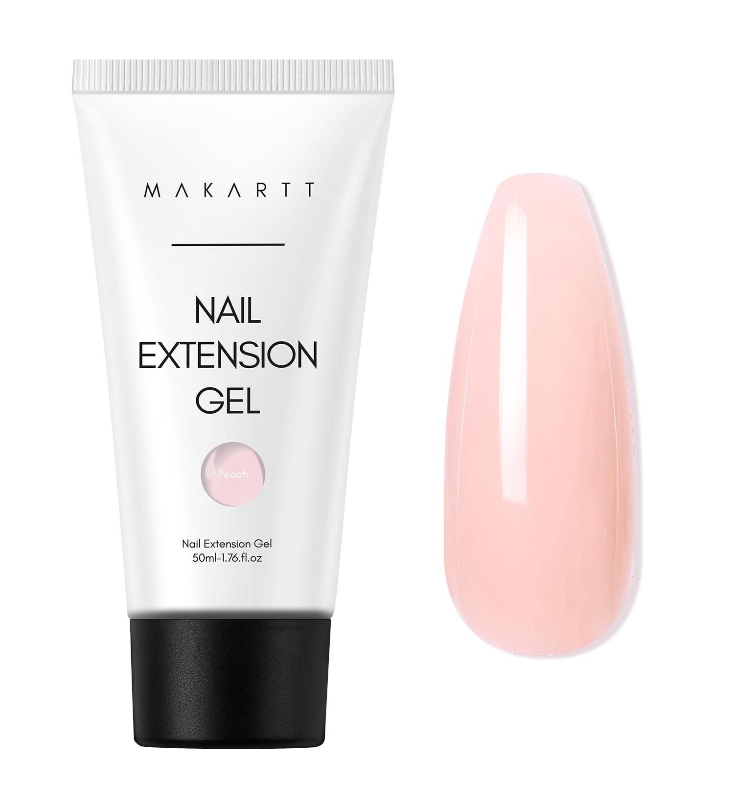 Makartt Poly Nail Gel 50ML Gel Builder for Nails Light Nude Pink Gel Nail Extension Nail Strengthener Hard Gel Color Gel Nail Art Design Multifunctional for Home DIY Salon -Peach - Buy Online on GoSupps.com