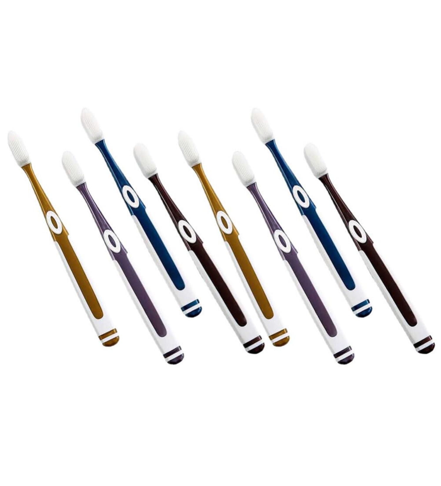 Lalafina 8st nano toothbrush travel toothbrush with toothbrush teeth brushing teeth toothbrush microzohnbrush toothbrush after birth teeth delivers pebbles combination package japan travel 1 piece (1 Pack) sorted color