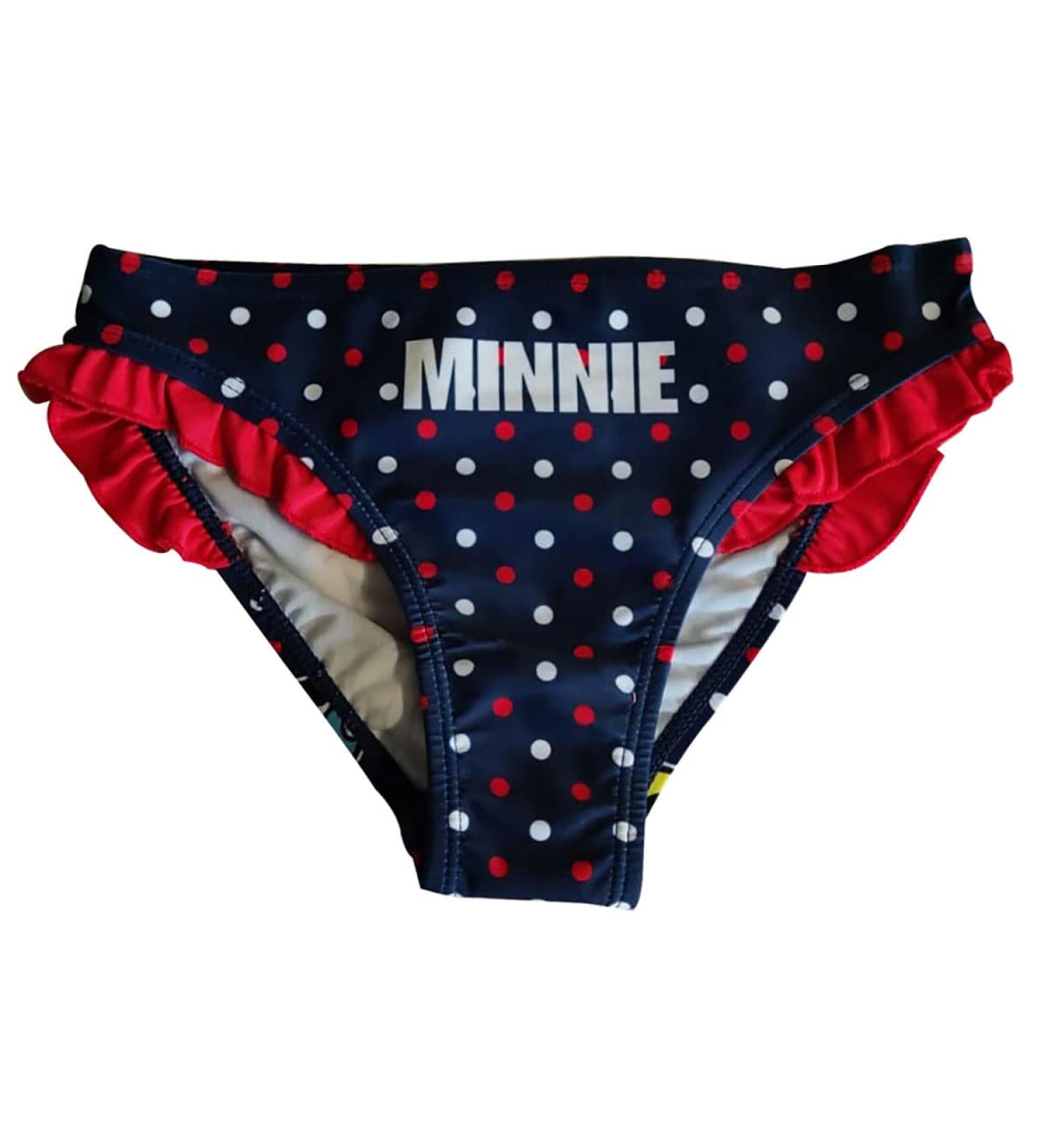 Disney Minnie Mouse swim shorts swim briefs with ruffles for girls blue-red dotted size 98-128 8 years blue