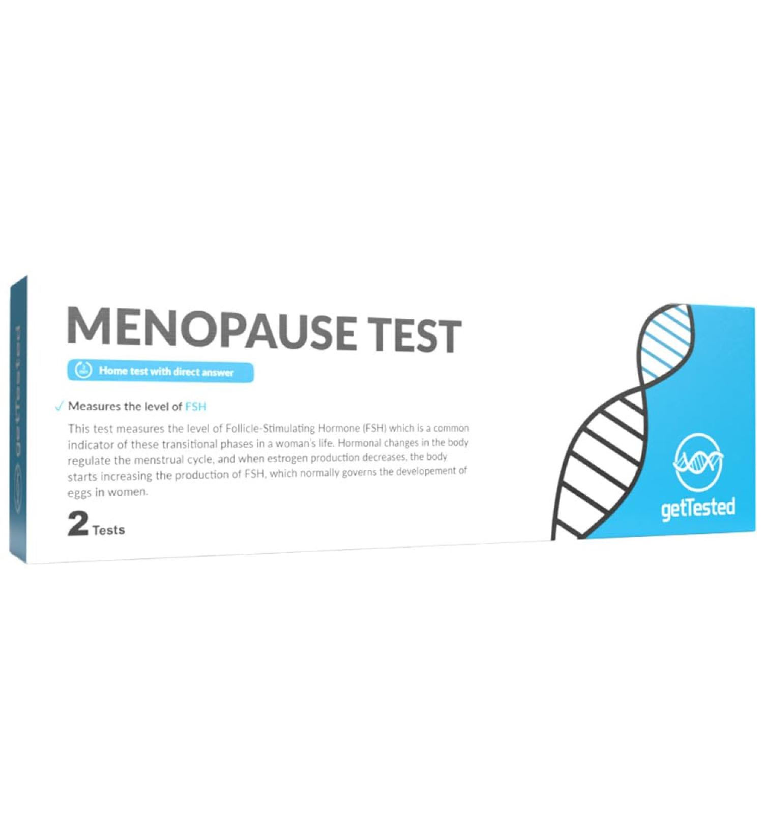 at-Home Menopause Test FSH (2 Tests) Our Rapid Test is a Urine Sample a so-Called midstream Test which Gives an Answer Within a Few Minutes. Includes 2 Test Strips.