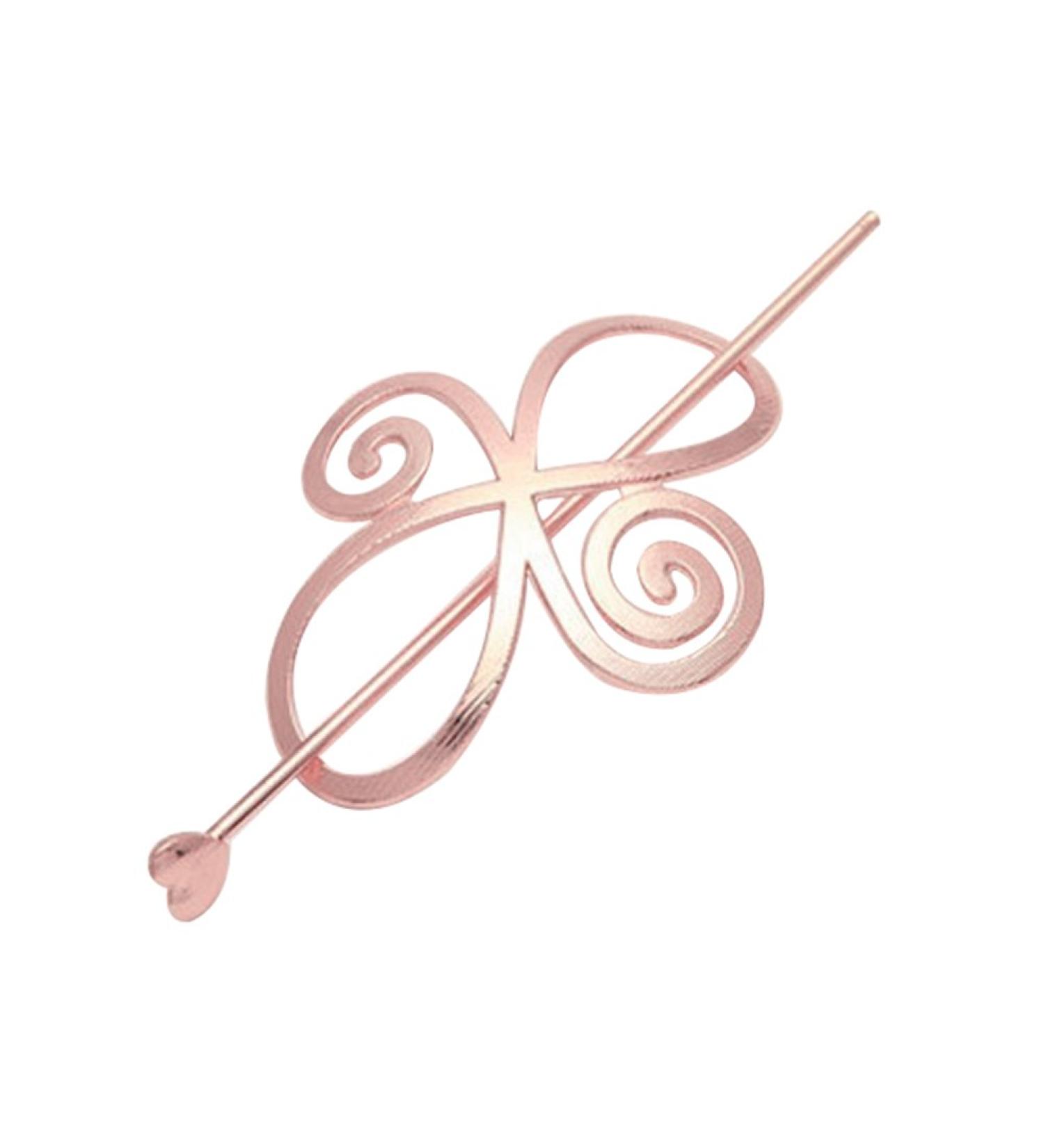 Women Knotted Flower Hairpin Barrette Hair Clip Ponytail Hair Holder - Buy Online on GoSupps.com