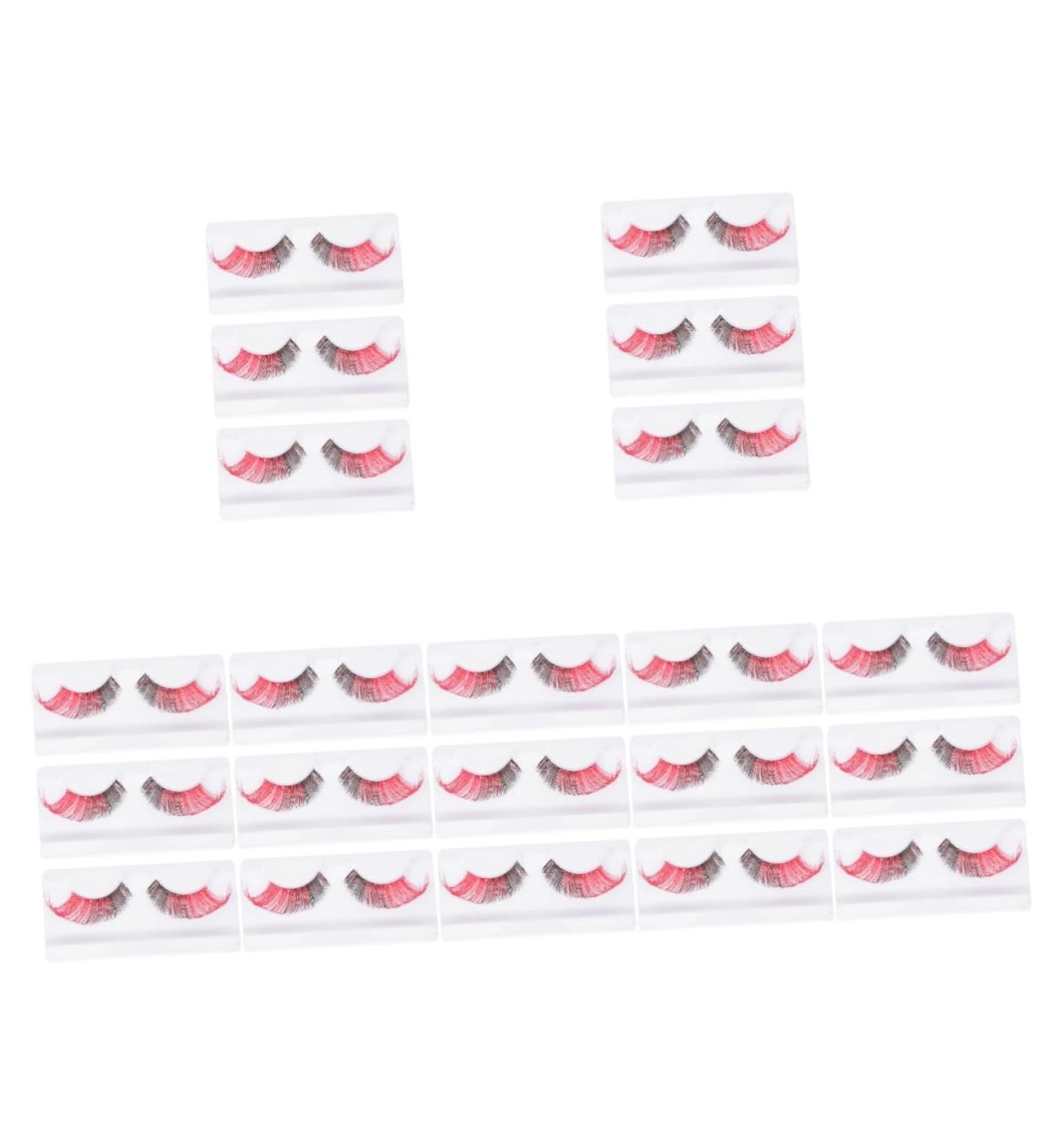 FRCOLOR 21 Pairs Halloween False Eyelashes Pre Glued Lashes Strip Lashes Eye Lashes Extension for Halloween Soft Light Fake Lash Imported Fiber Miss End of Eye Accessories - Buy Online on GoSupps.com