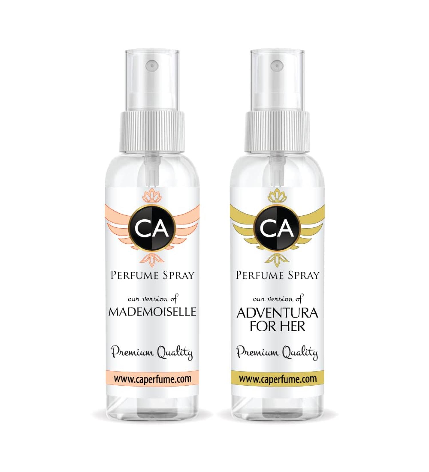 CA Perfume Impression of (Mademoiselle + Aventura For Her) Travel Size Sample Fragrance Refillable Atomizer Long Lasting Eau de Parfum (Cologne) Sprayer / 2 Fl Oz/ 60 ml Coco Mademoiselle + Aventus For Her Impression - Buy Online on GoSupps.com