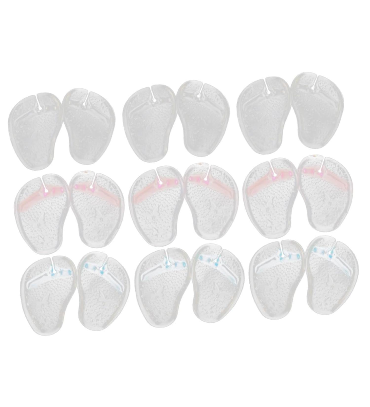 FRCOLOR Gel Slipper Pads for Athletes | 9 Pairs Metatarsal Foot Toe Cushion for High Heels & Comfort | Clear Forefoot Insoles - Buy Online on GoSupps.com