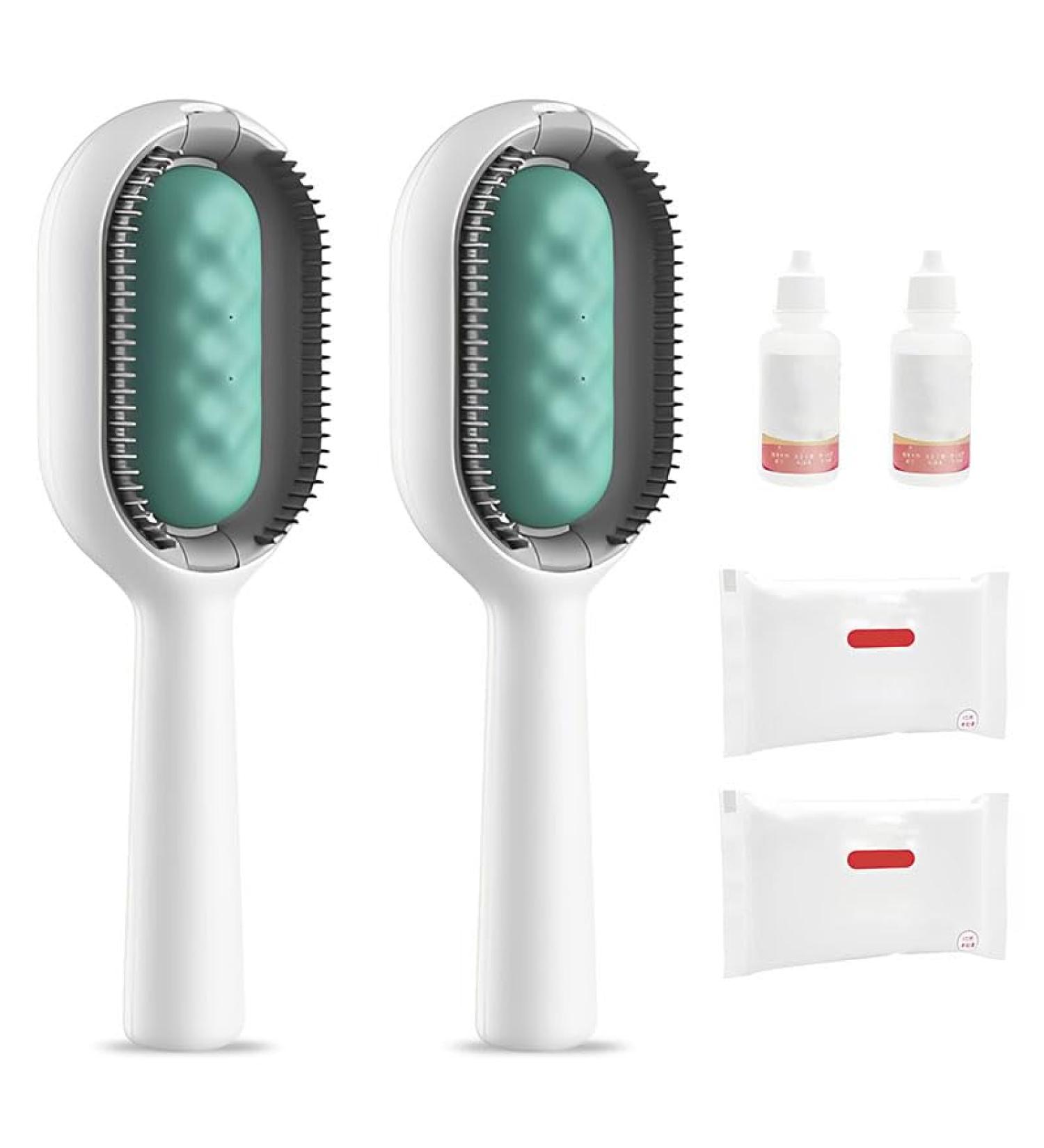 4-in-1 Animal Hair Cleaning Brush | Self-Cleaning Cat Comb with Water Tank | Multicolored Pet Care Tool - Buy Online on GoSupps.com