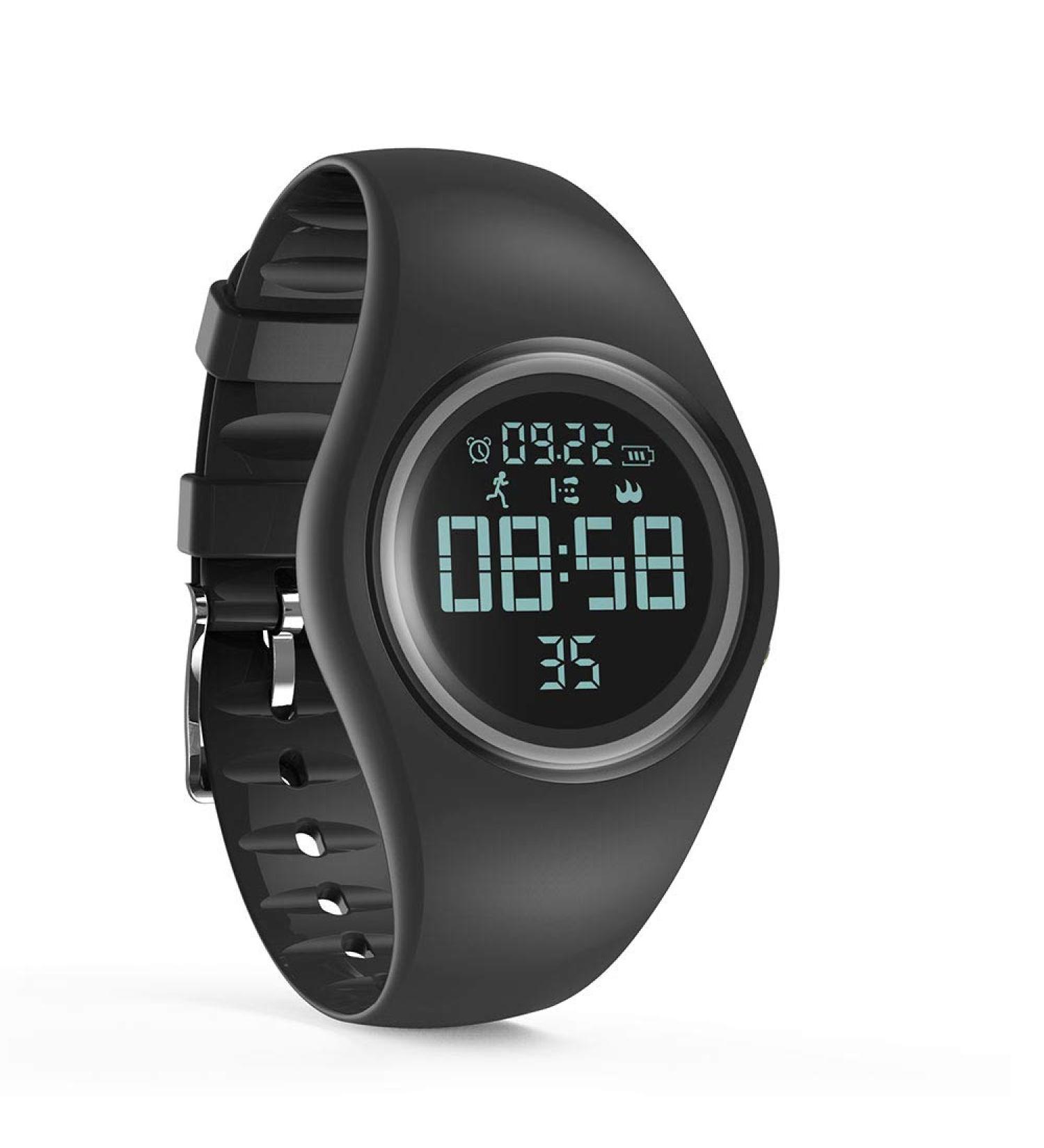 Synwee Kids Fitness Tracker Watch - IP68 Waterproof Non-Bluetooth Pedometer/Vibration Alarm Clock/Timer - Black - Buy Online on GoSupps.com