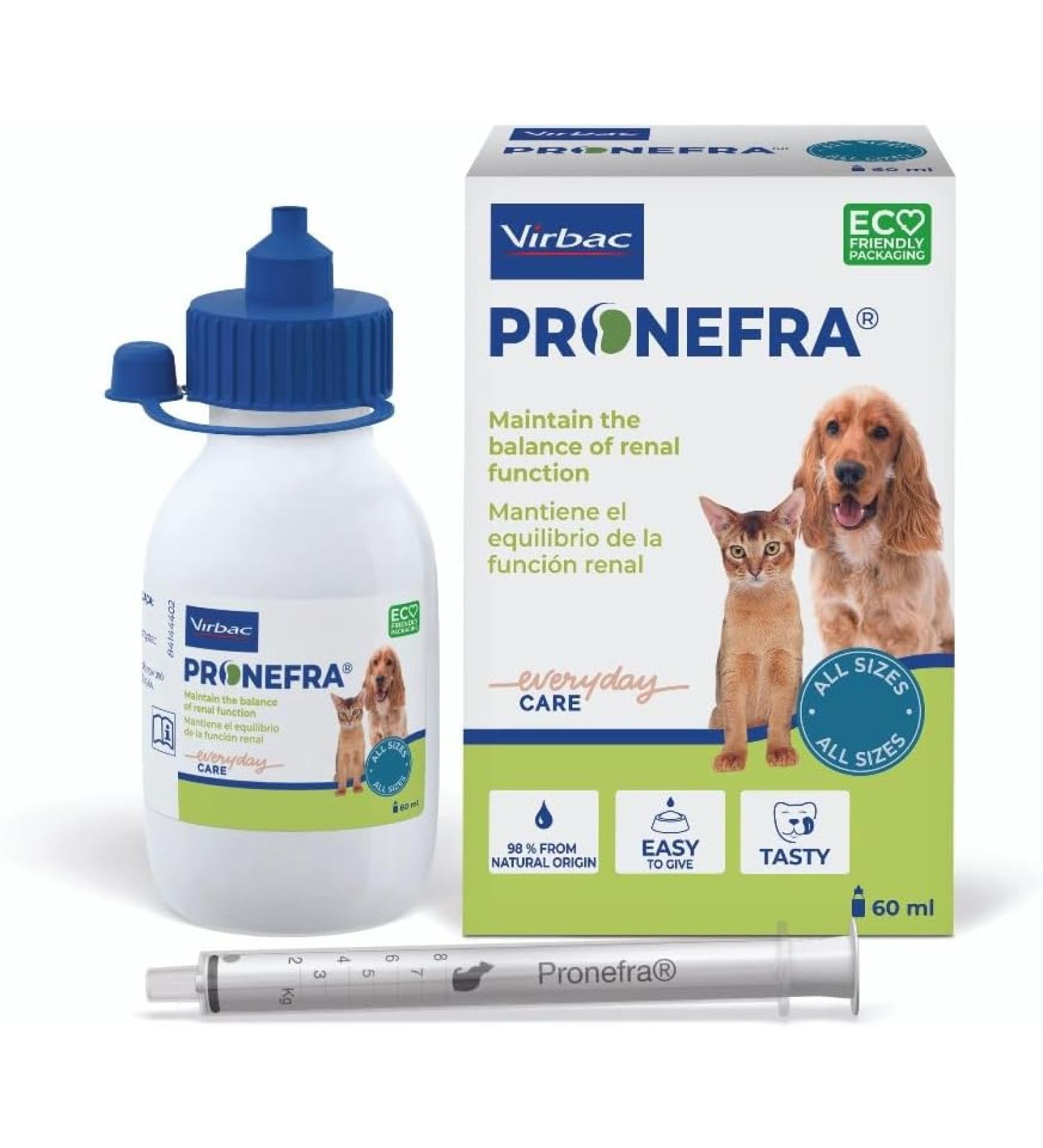 Virbac Pronefra Diet Supplement for Small Animals Pack of 1 (1 x 60 ml) 1 count (Pack of 1) - Buy Online on GoSupps.com