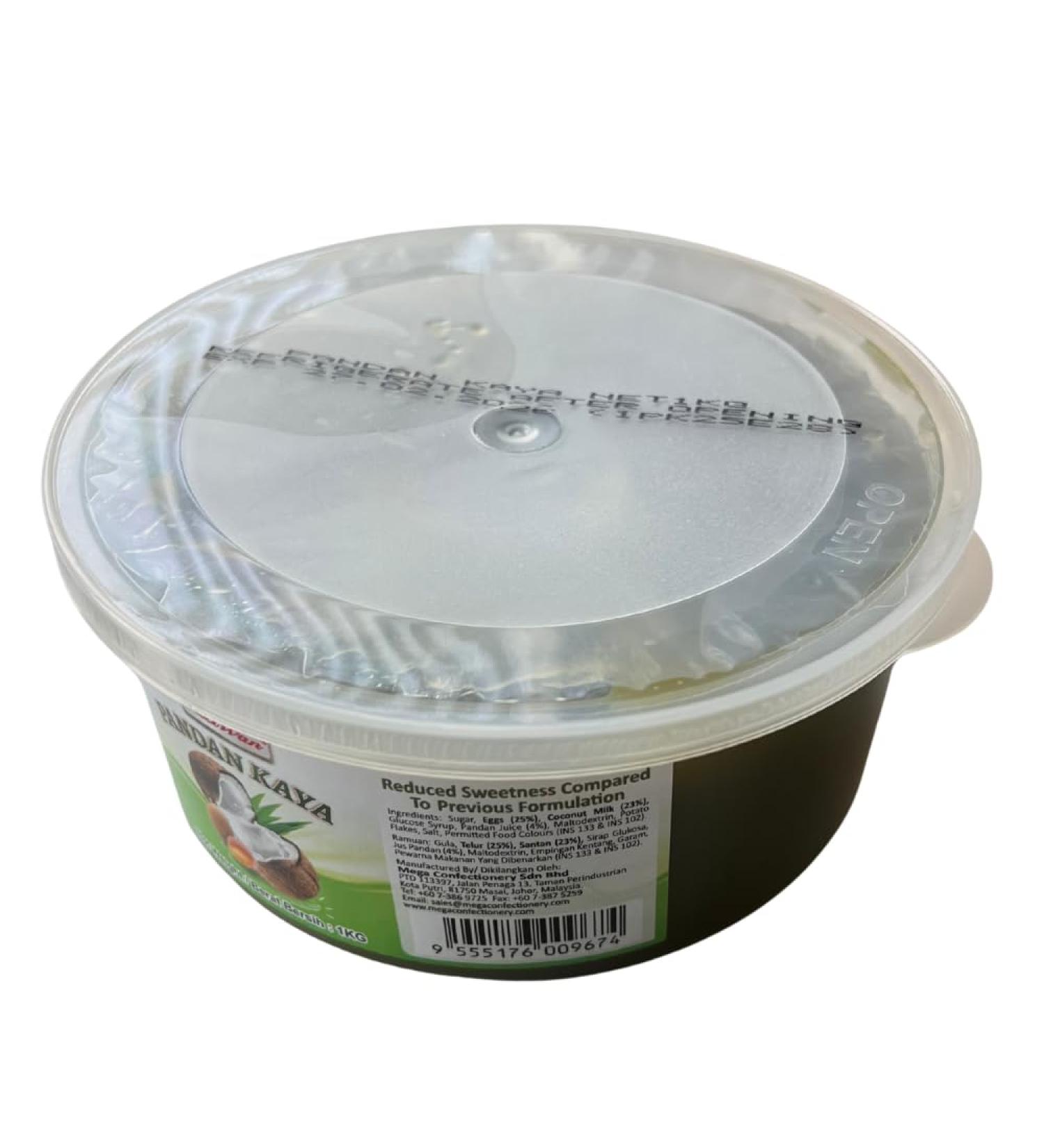 ALIBOOSTER Pandan Kaya Jam 1kg - Traditional Asian Spread - Coconut Jam with Coconut Milk and Genuine Pandan - Buy Online on GoSupps.com