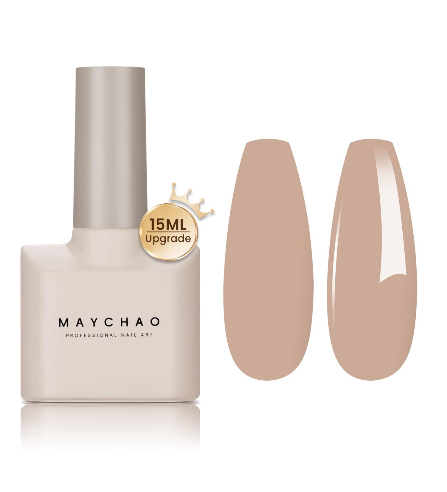 MAYCHAO Khaki Gel Nail Polish 1Pc 15ML Milk Tea Gel Polish Soak Off UV LED Nail Polish Nail Art Starter Manicure Salon DIY at Home 0.5 OZ - Buy Online on GoSupps.com