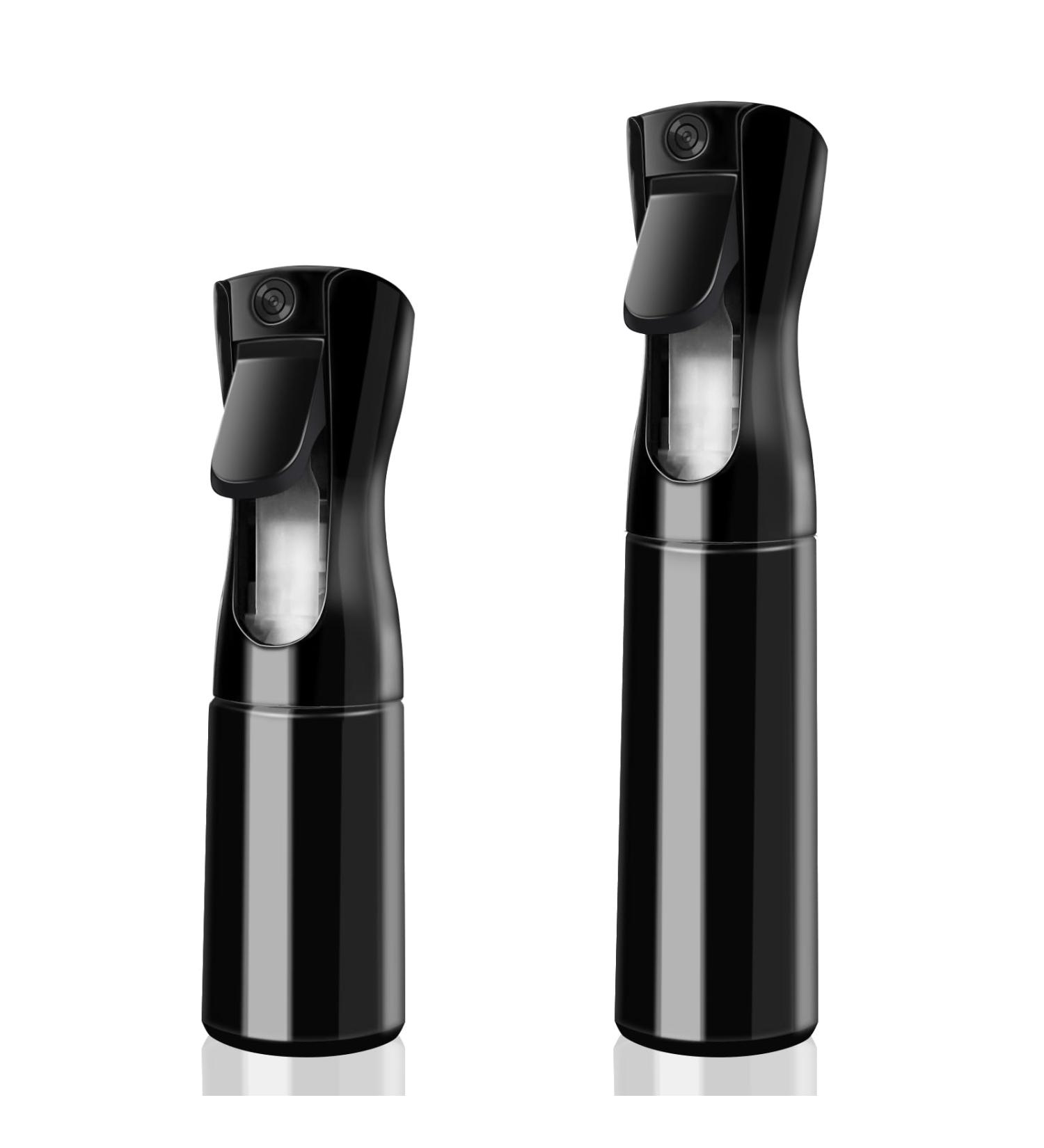 Xianglongy Spray Bottles for Hair: 200ml & 300ml Refillable Continuous Fine Mist Black Hair Spray Bottles - Buy Online on GoSupps.com