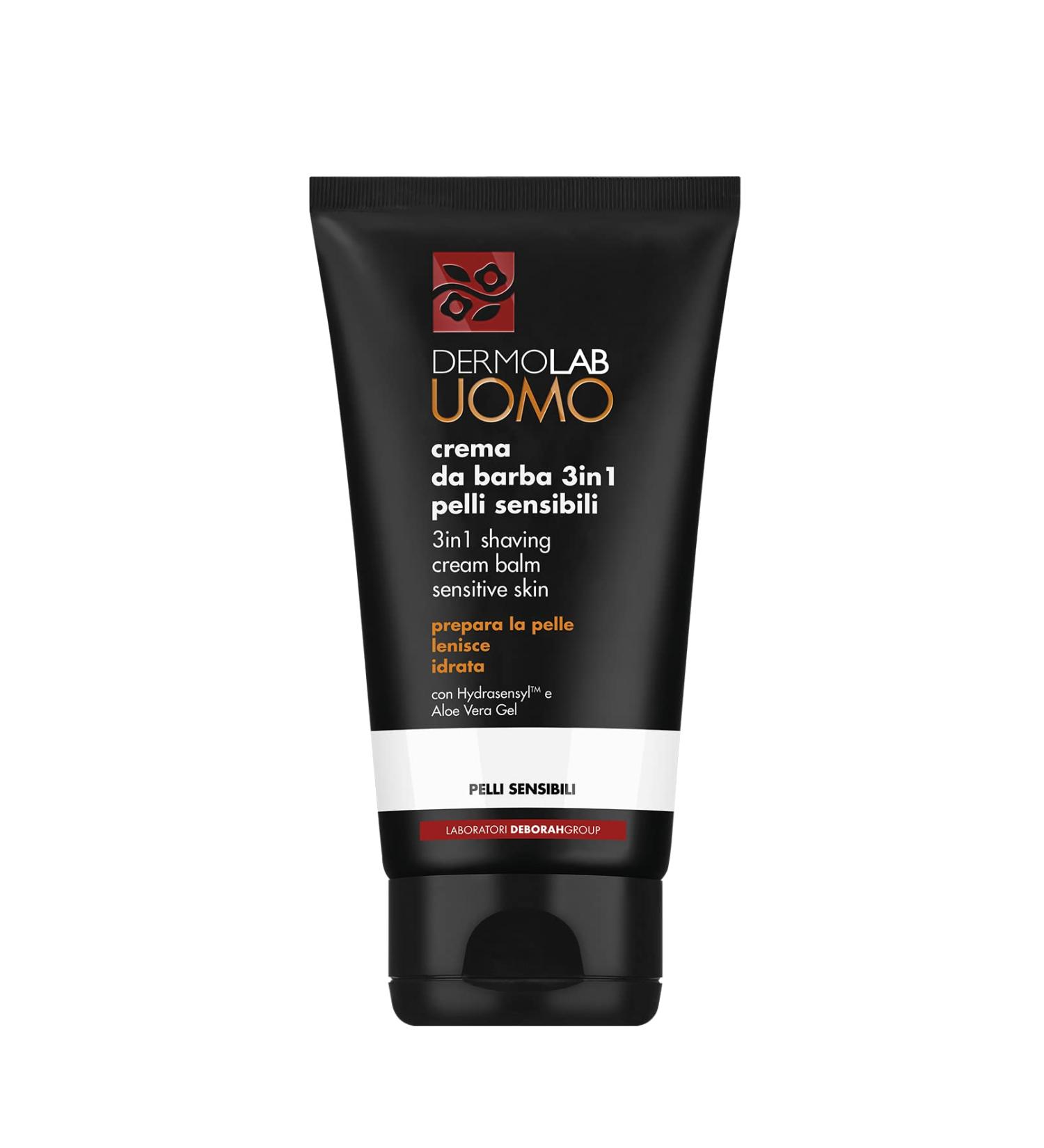 Men's Shaving Cream 3in1 Sensitive Skin 150 ml 5.0 Fl Oz made in Italy italian import