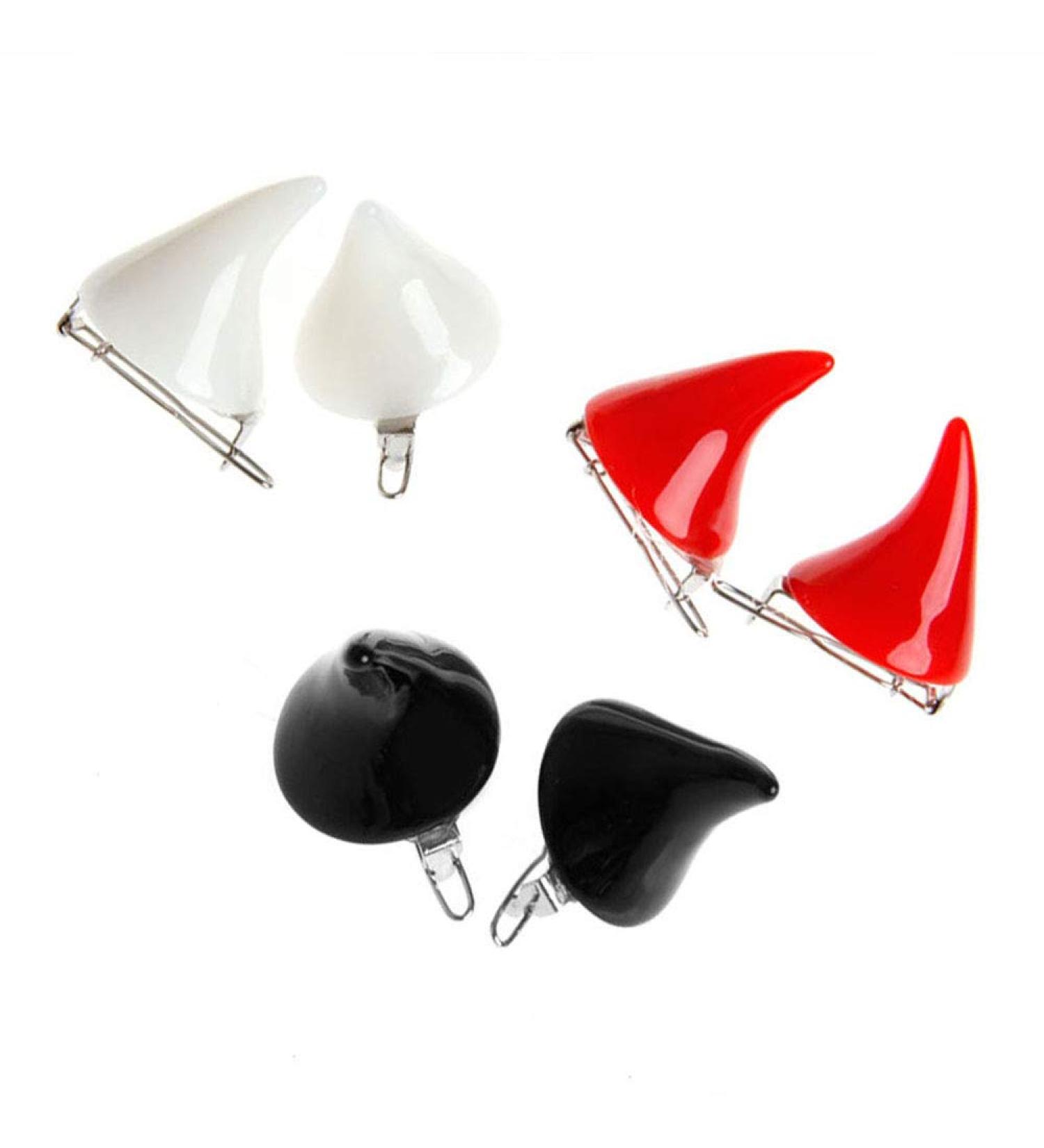 BinaryABC Devil Horn Hair Clips (6Pcs) - Halloween Cosplay Costume Party Accessories - Buy Online on GoSupps.com