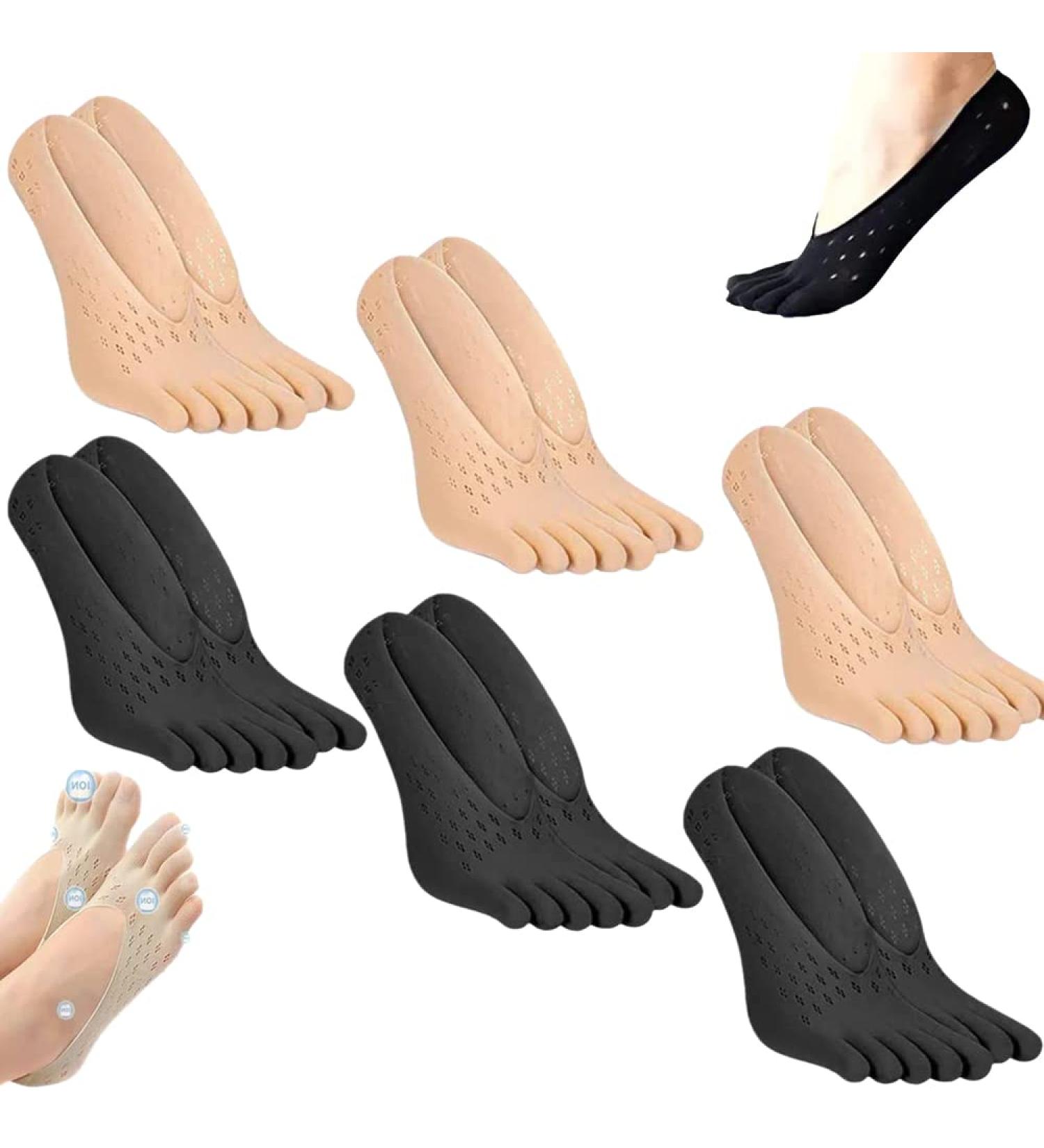 Projoint Antibunions Health Sock - Women's Five Finger Toe Socks for Bunions - Anti Slip Small Homingusto HealthSock (Black+Skin) - Buy Online on GoSupps.com