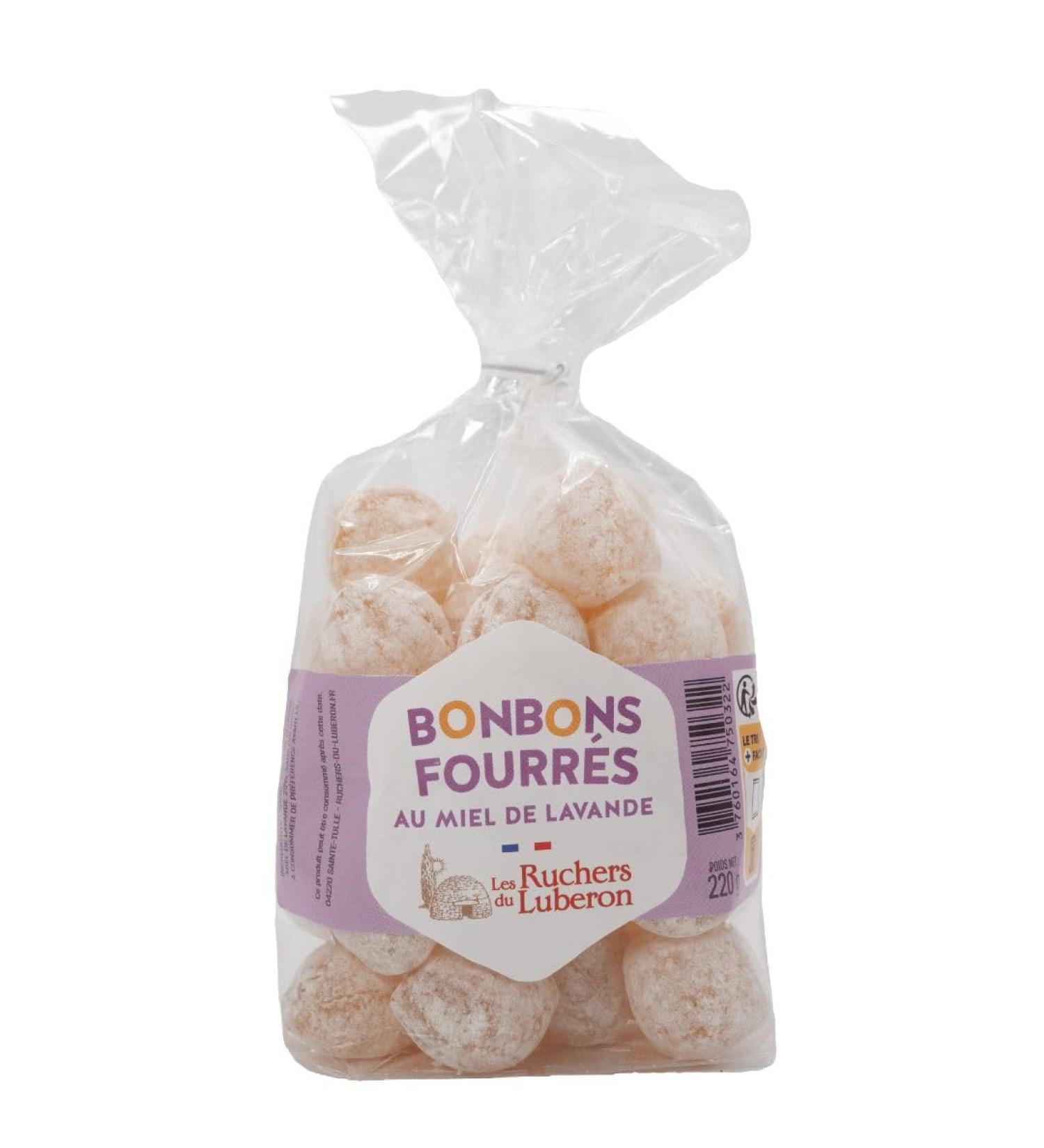 Les Ruchers du Luberon Lavender Honey Filled Candy 220g - Honey Throat Candy - Perfect Gift for Honey Lovers - Buy Online on GoSupps.com