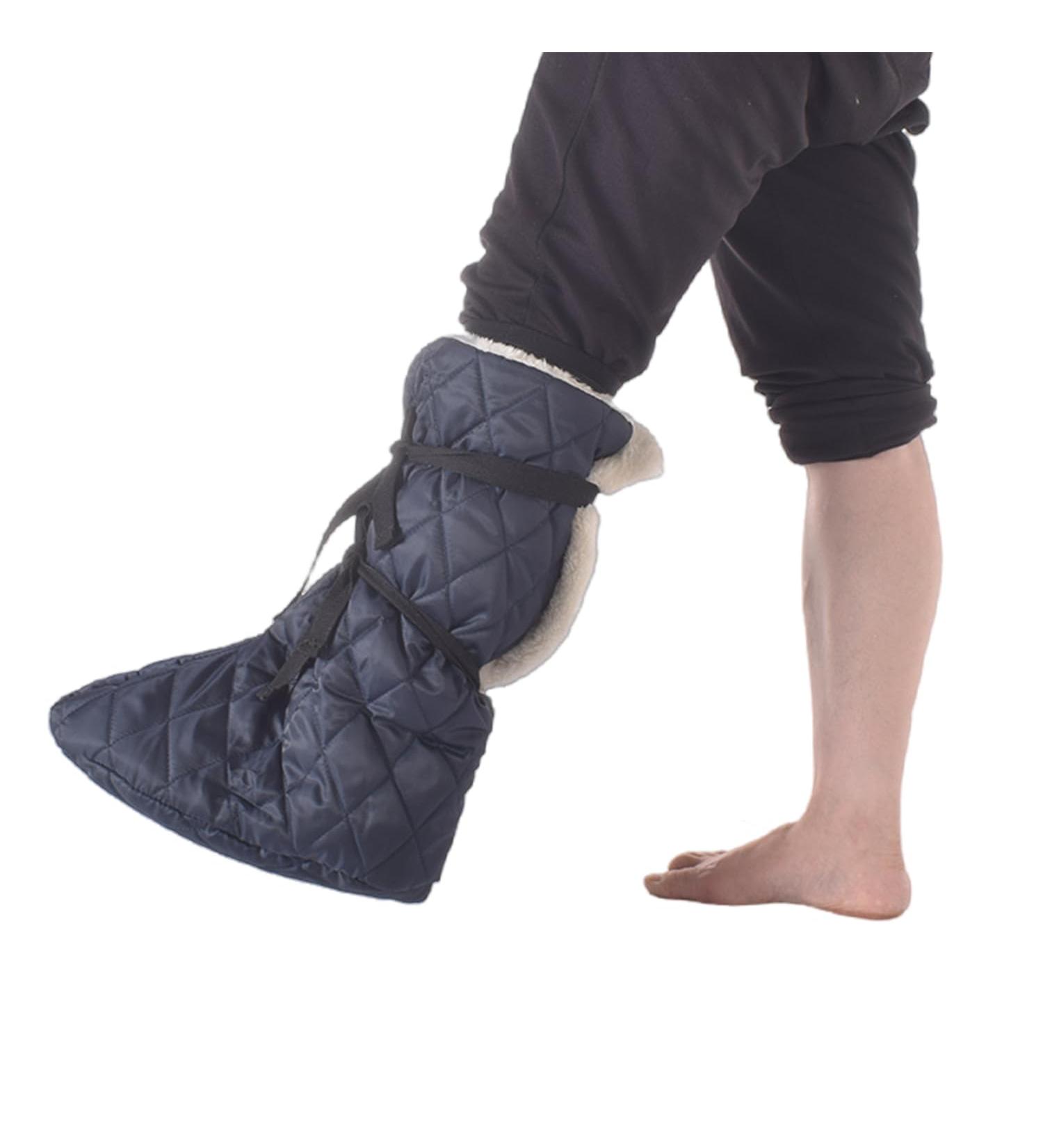 Buy BXT Warm Cast Toe Sock Cover - Thick Fleece Lining for Fractured Foot Leg & Ankle Protection - Black/Grey Foot Cast Cover | International Shipping Available - Buy Online on GoSupps.com