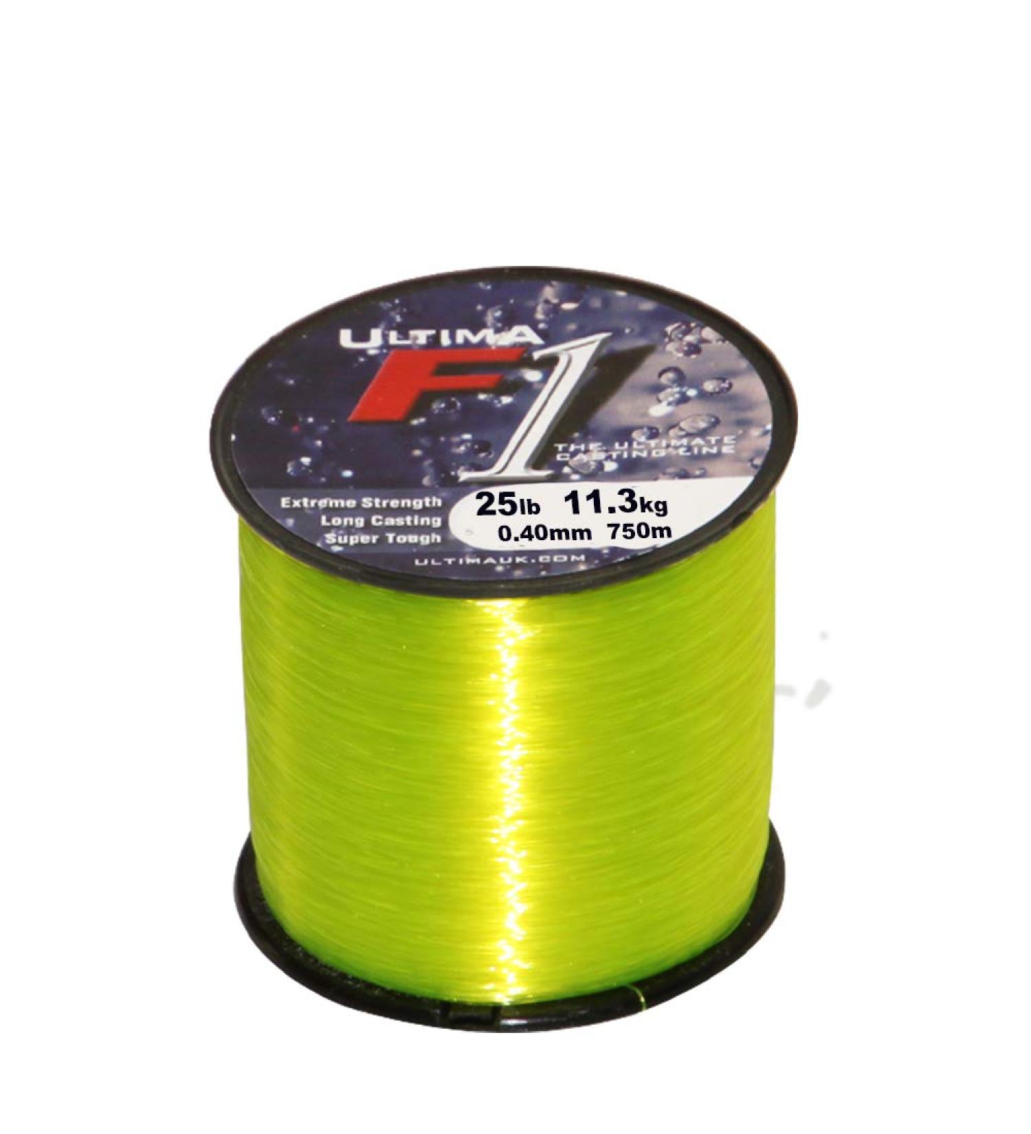 Ultima Mens F1 Heavy Duty Line 115gr Spool 0.35mm - 25.0lb/11.4kg Yellow | Premium Fishing Line for International Shipping - Buy Online on GoSupps.com