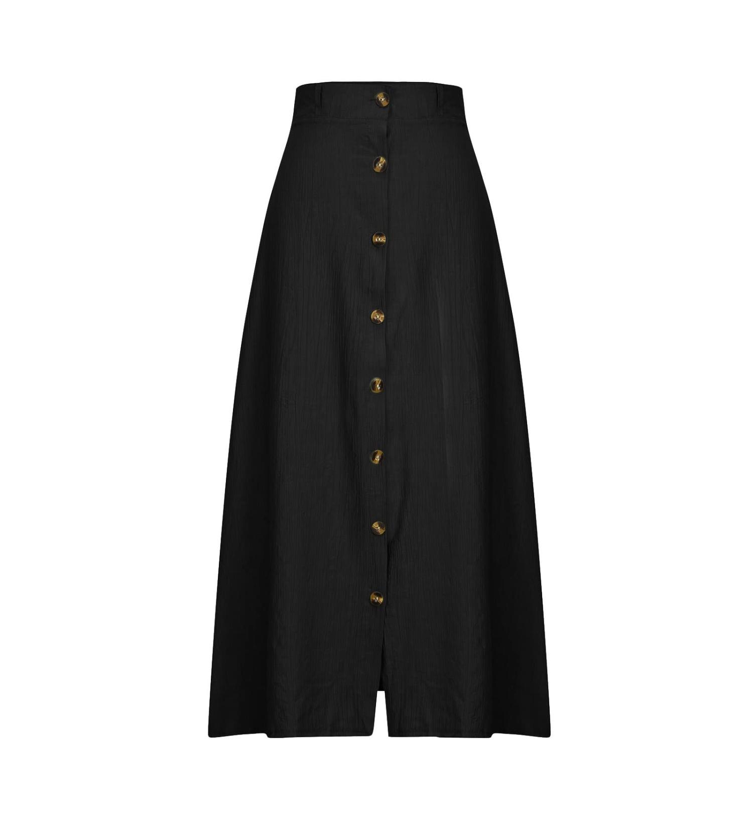 ToddlBy Ladies Summer Solid Cotton and Half Length Slit Hip Midwaist Dress 1920s Plus Size Dresses for Women (Black XL) Black X-Large - Buy Online on GoSupps.com