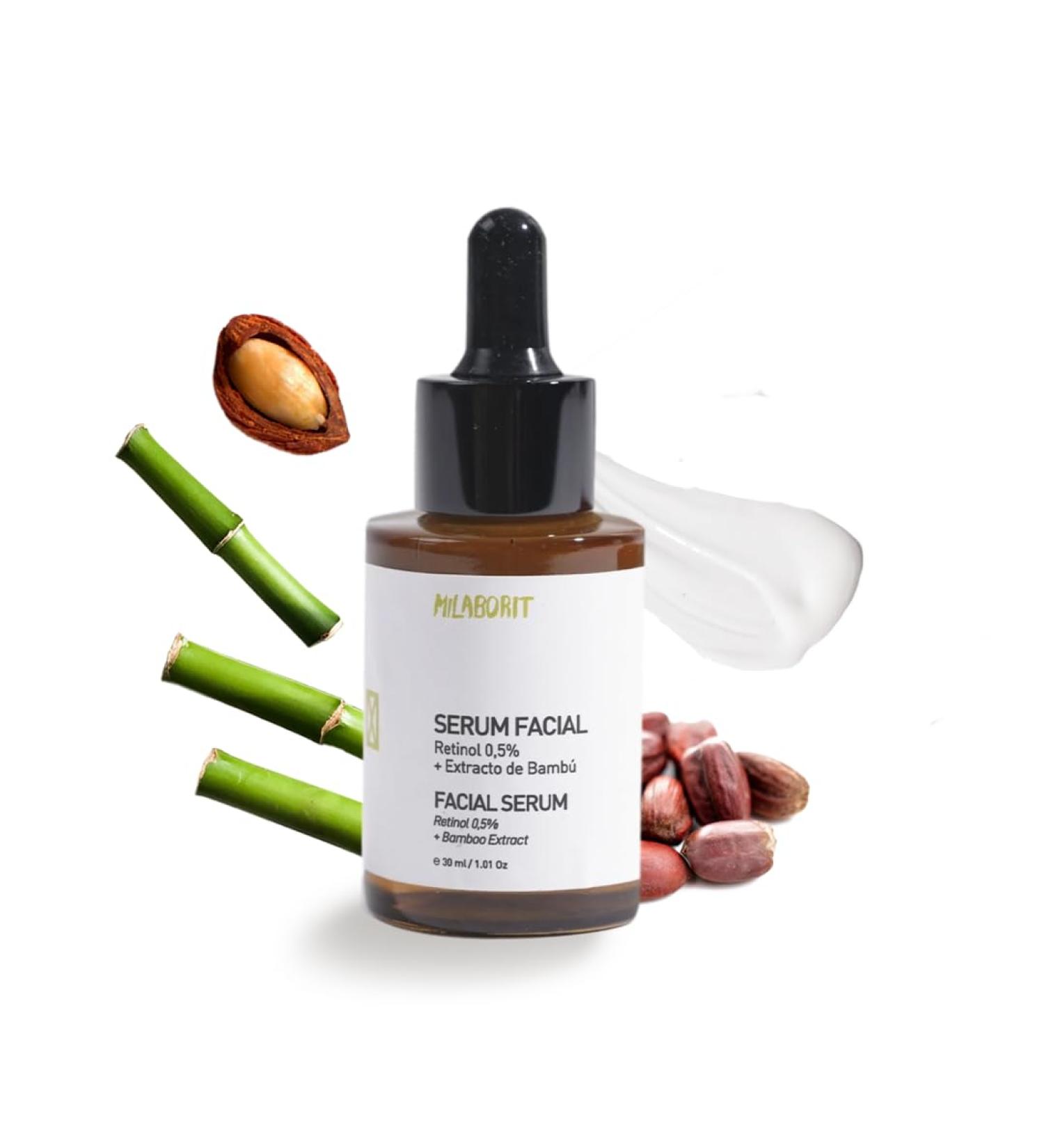 Mila 0.5% Retinol Serum with Bamboo Extract - Anti-Aging Firming Facial Serum to Reduce Wrinkles & Fine Lines - 1 fl oz - Buy Online on GoSupps.com