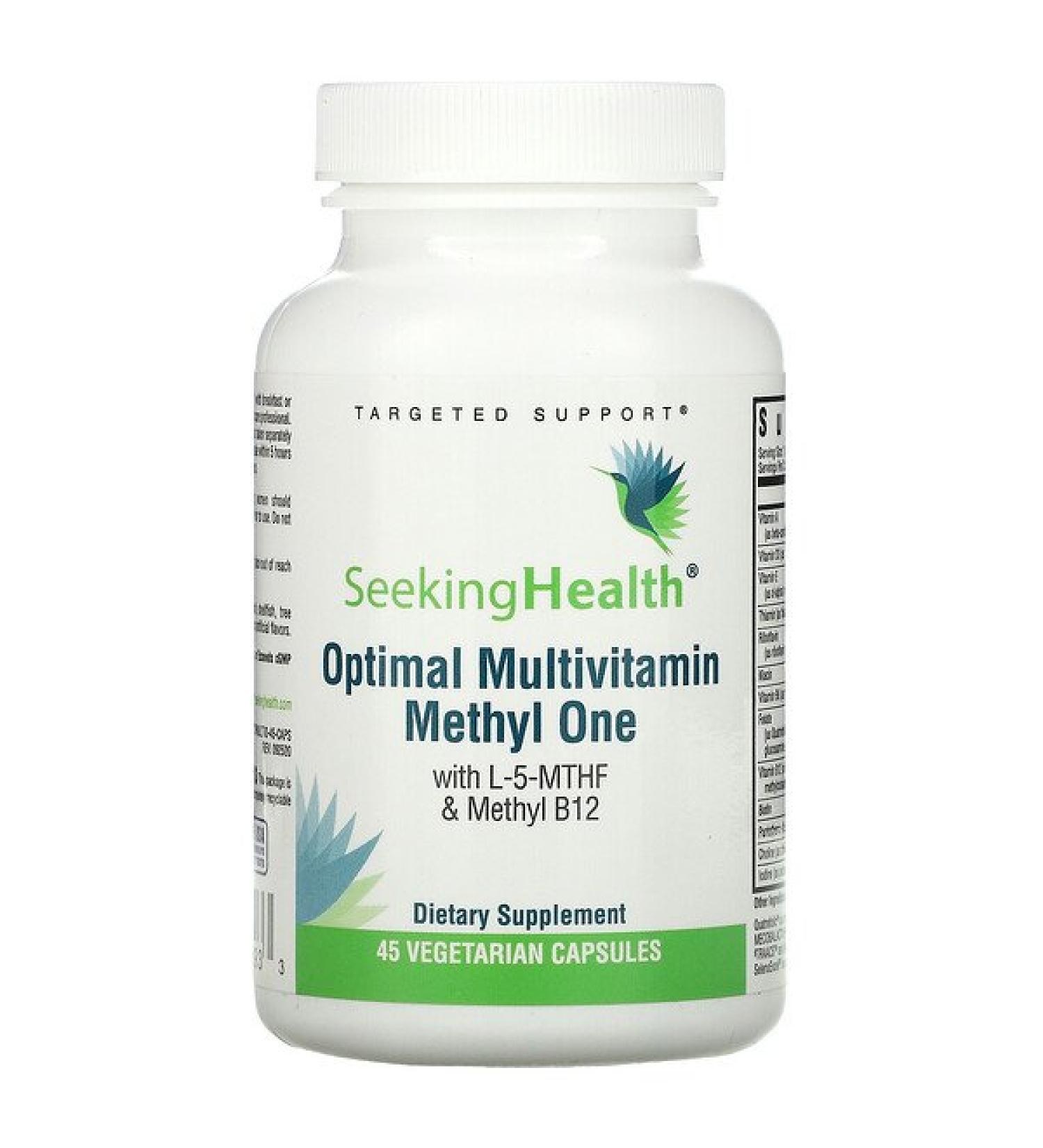 Seeking Health Optimal Multivitamin Methly One With L-5-MTHF & Methyl B12 45 Vegetarian Capsules
