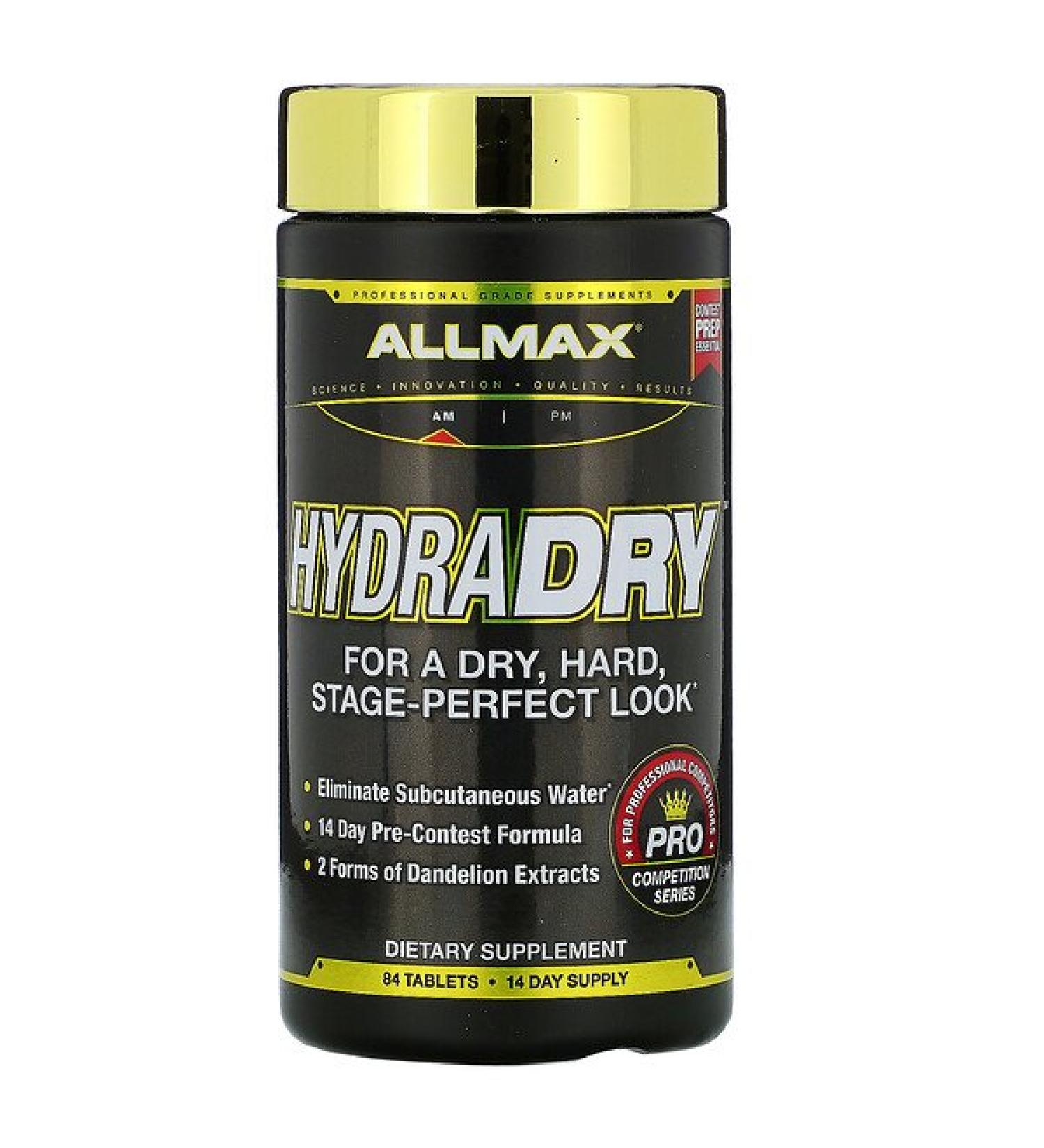 ALLMAX Nutrition HydraDry Ultra-Potent Diuretic + Electrolyte Stabilizer 84 Tablets