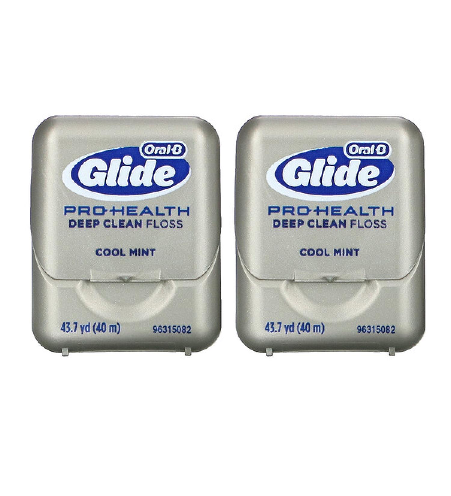 Oral-B Glide Pro-Health Deep Clean Floss Cool Mint 2 Pack 43.7 yd (40 m) Each
