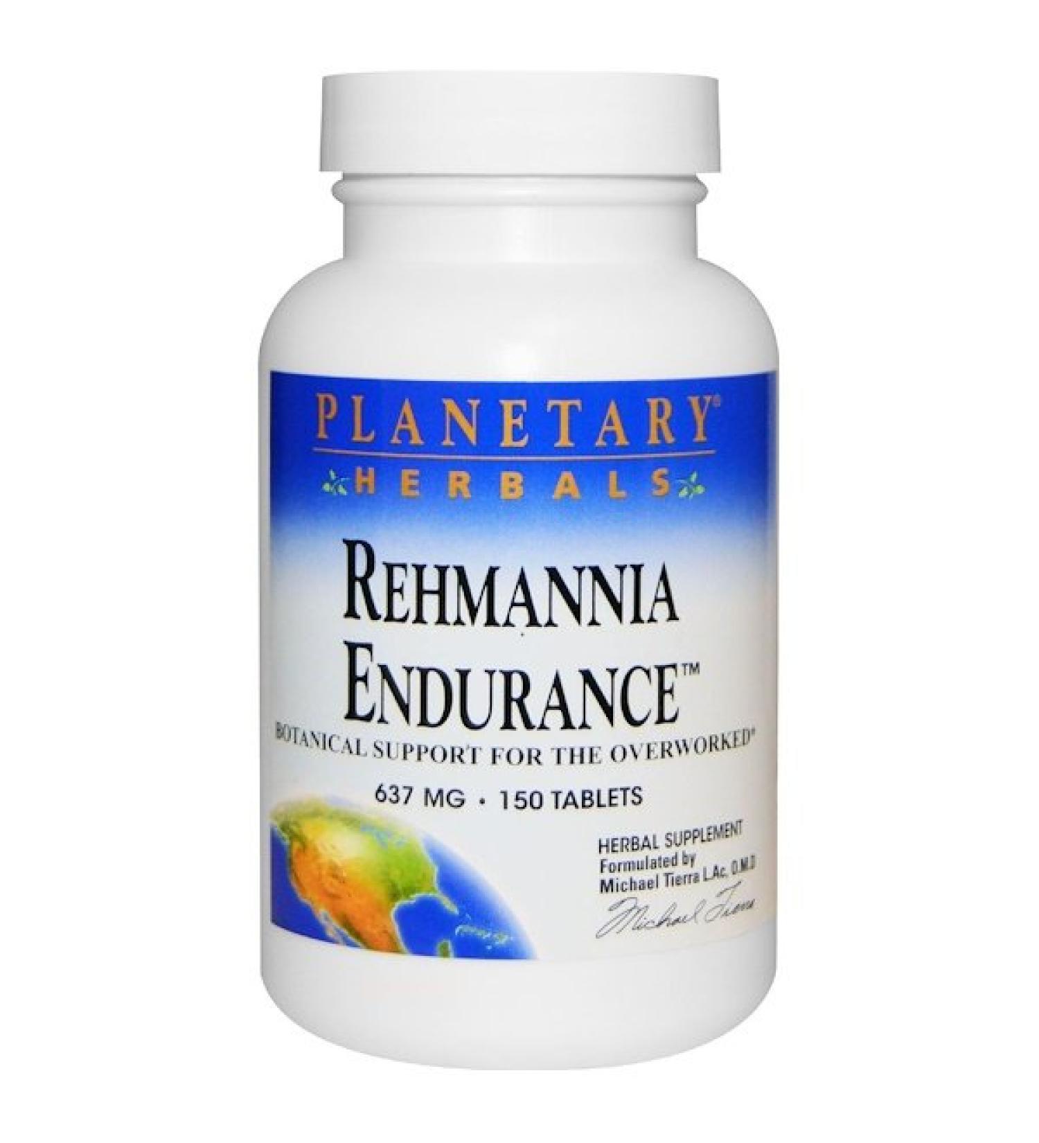 Planetary Herbals Rehmannia Endurance 637 mg 150 Tablets