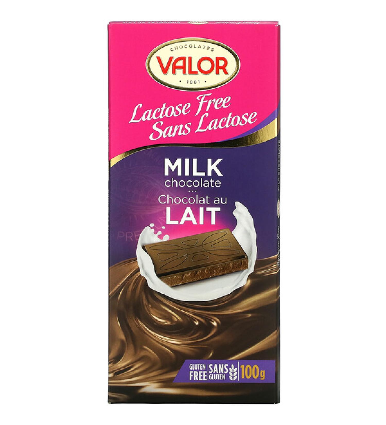 Valor Milk Chocolate Lactose Free 100 g