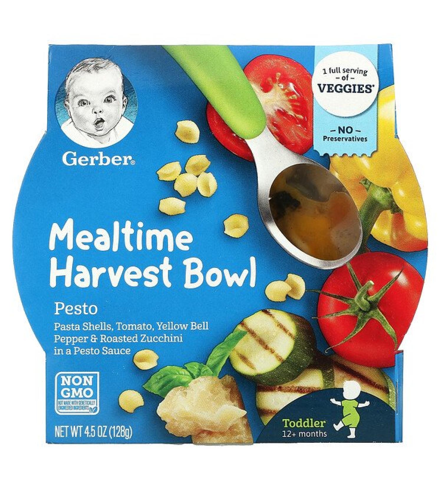 Gerber Mealtime Harvest Bowl - Pesto for 12+ Months | 4.5 oz (128 g) - Buy Online on GoSupps.com