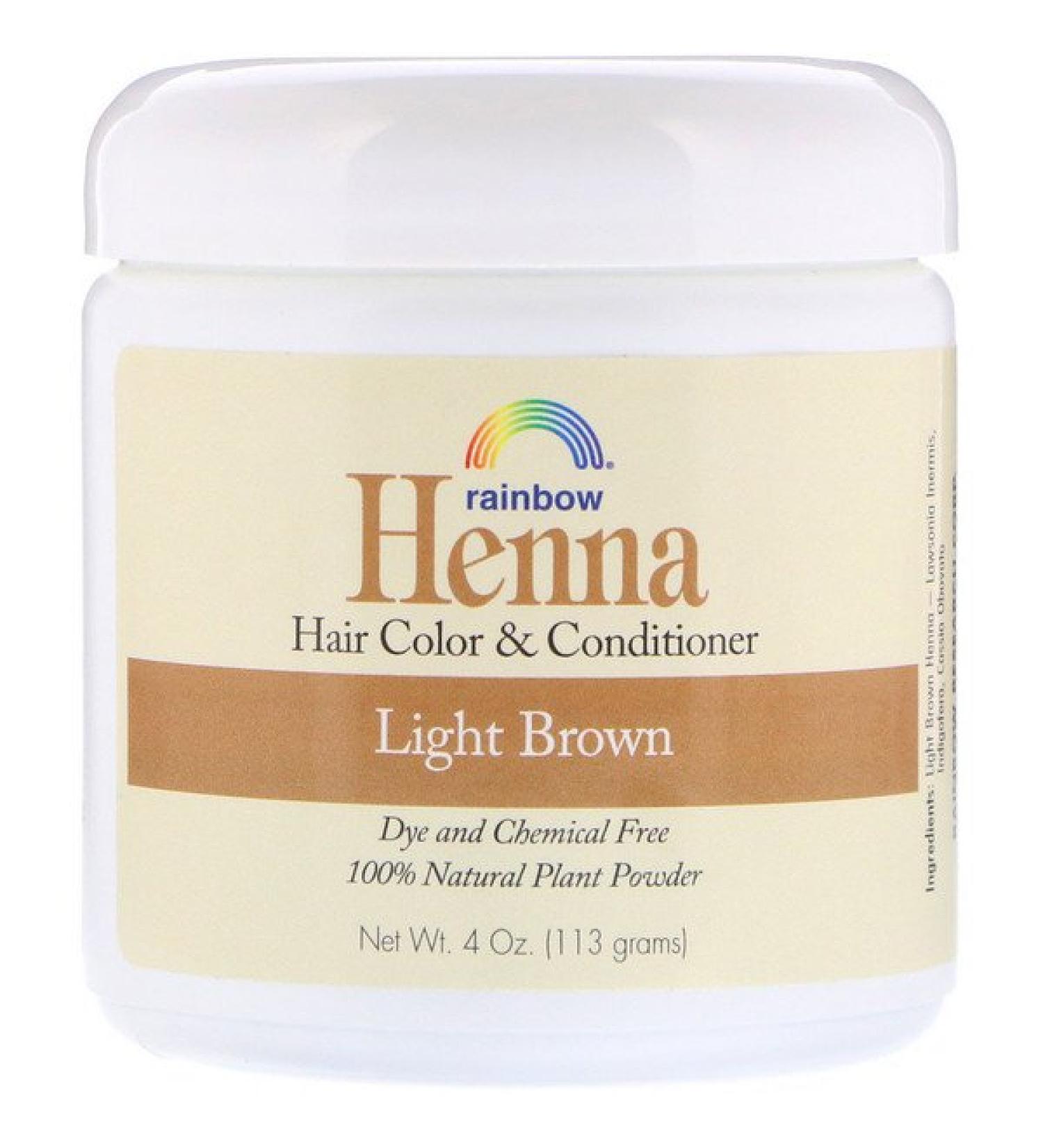 Rainbow Research Henna Hair Color and Conditioner Light Brown 4 oz (113 g)