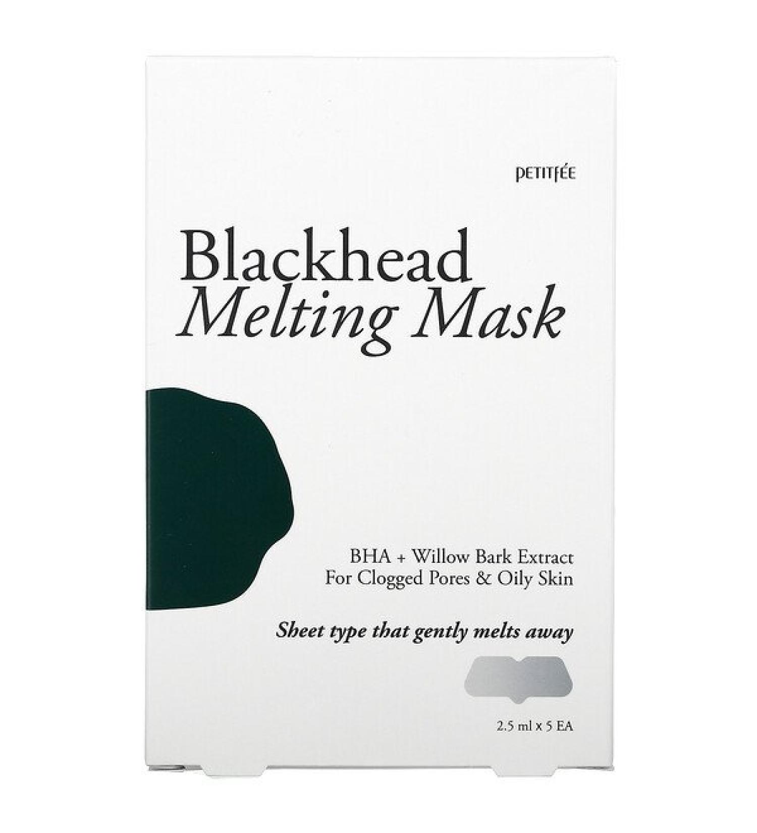Petitfee Blackhead Melting Mask - 5 Patches (2.5ml Each) | Clear Pores & Smooth Skin - Buy Online on GoSupps.com
