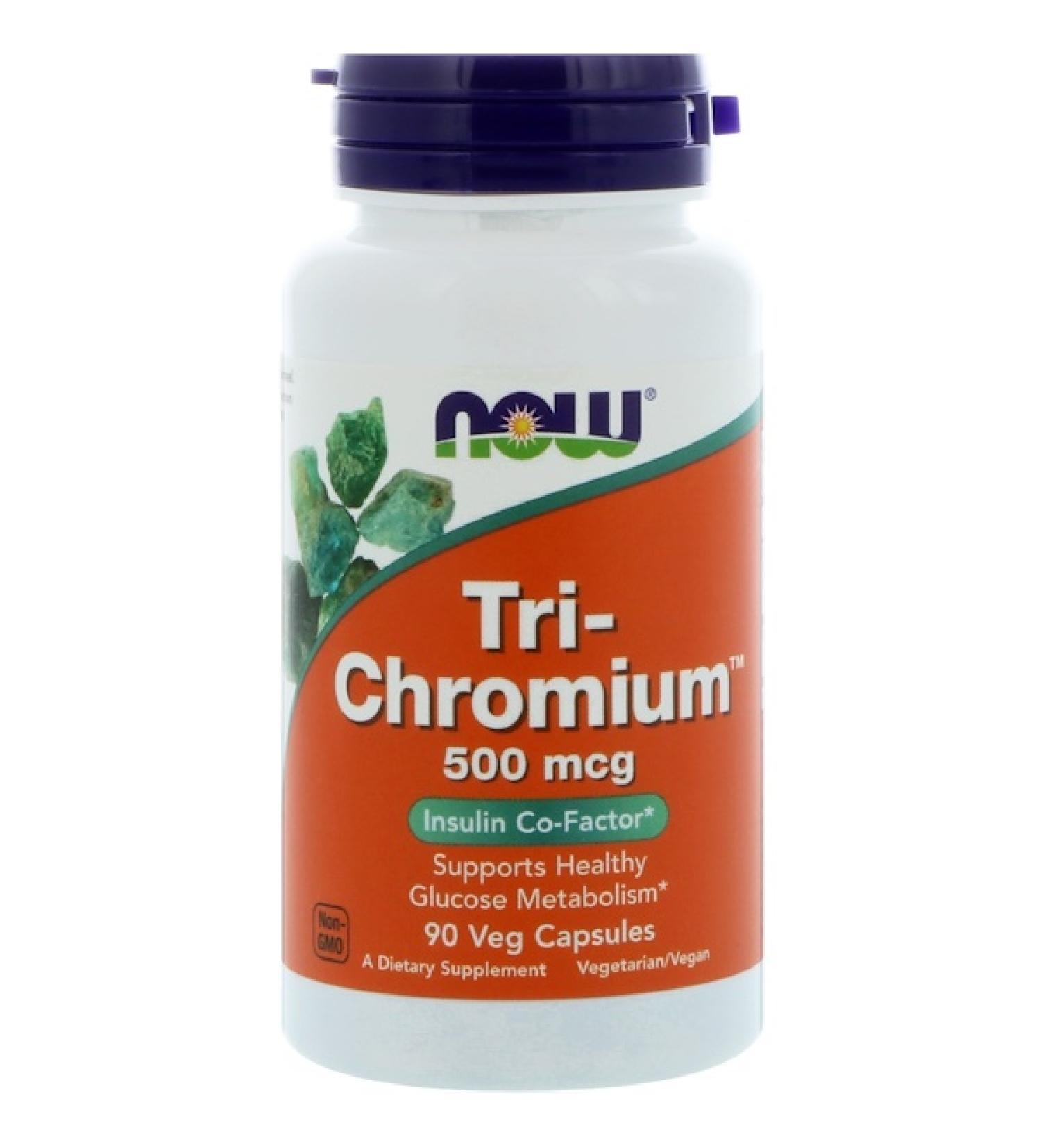 Now Foods Tri-Chromium 500 mcg 90 Veg Capsules