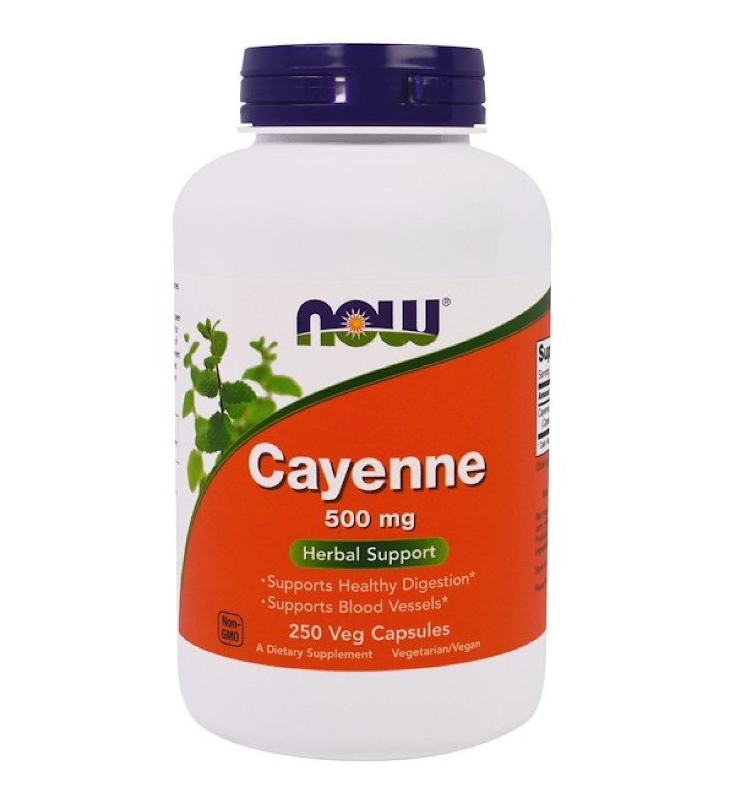 Now Foods Cayenne 500 mg 250 Veg Capsules