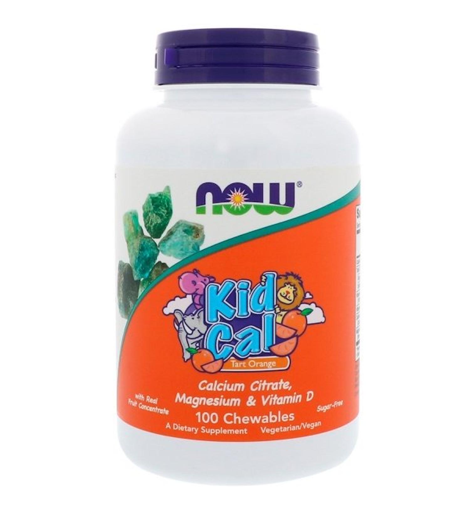 Now Foods Kid Cal Tart Orange 100 Chewables