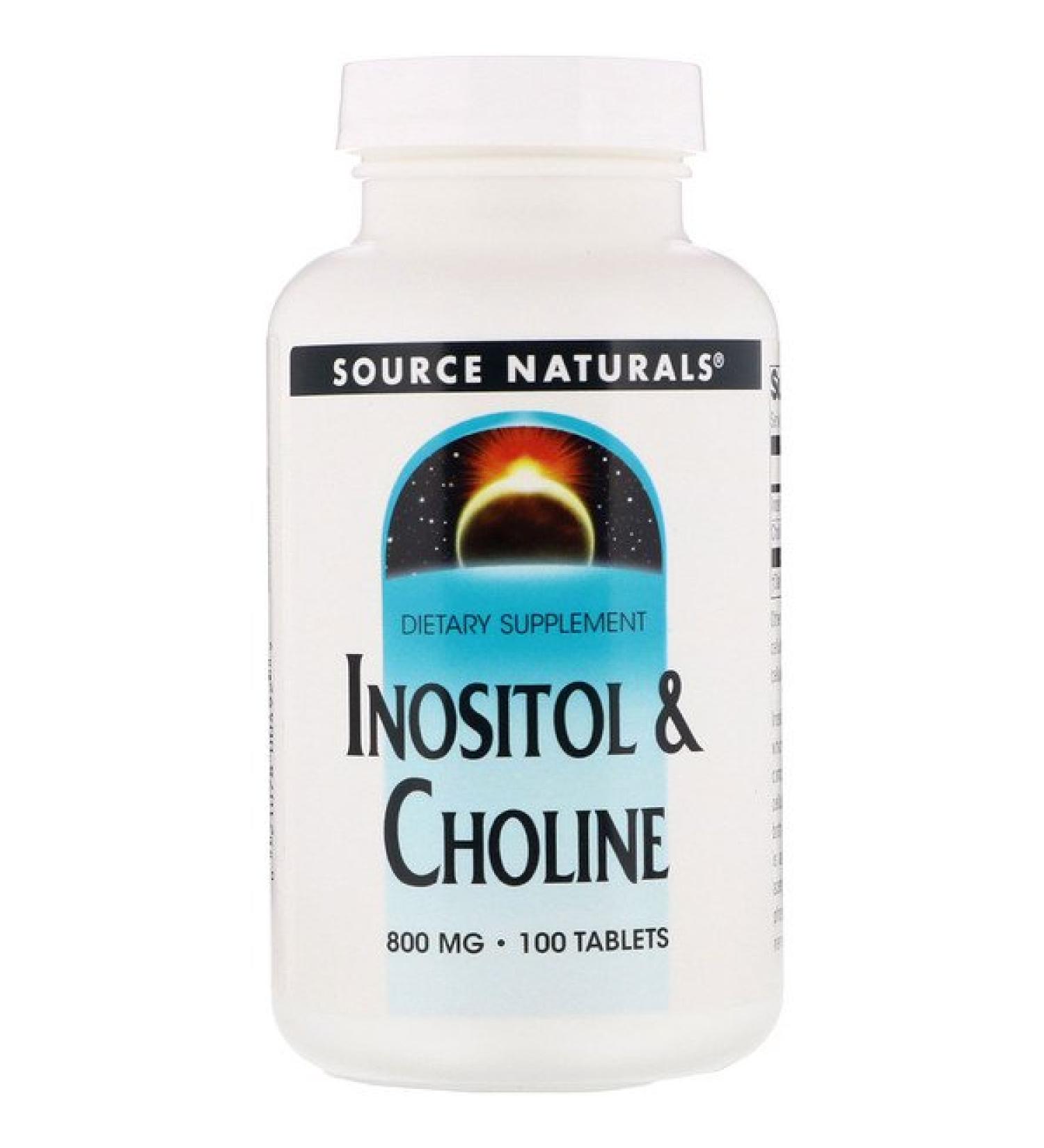 Source Naturals Inositol & Choline 800 mg 100 Tablets
