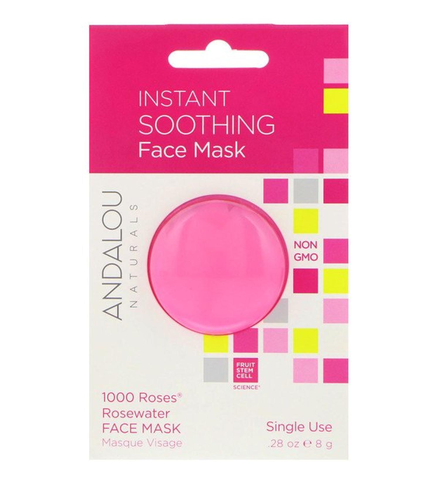 Andalou Naturals Instant Soothing 1000 Roses Rosewater Face Mask .28 oz (8 g)