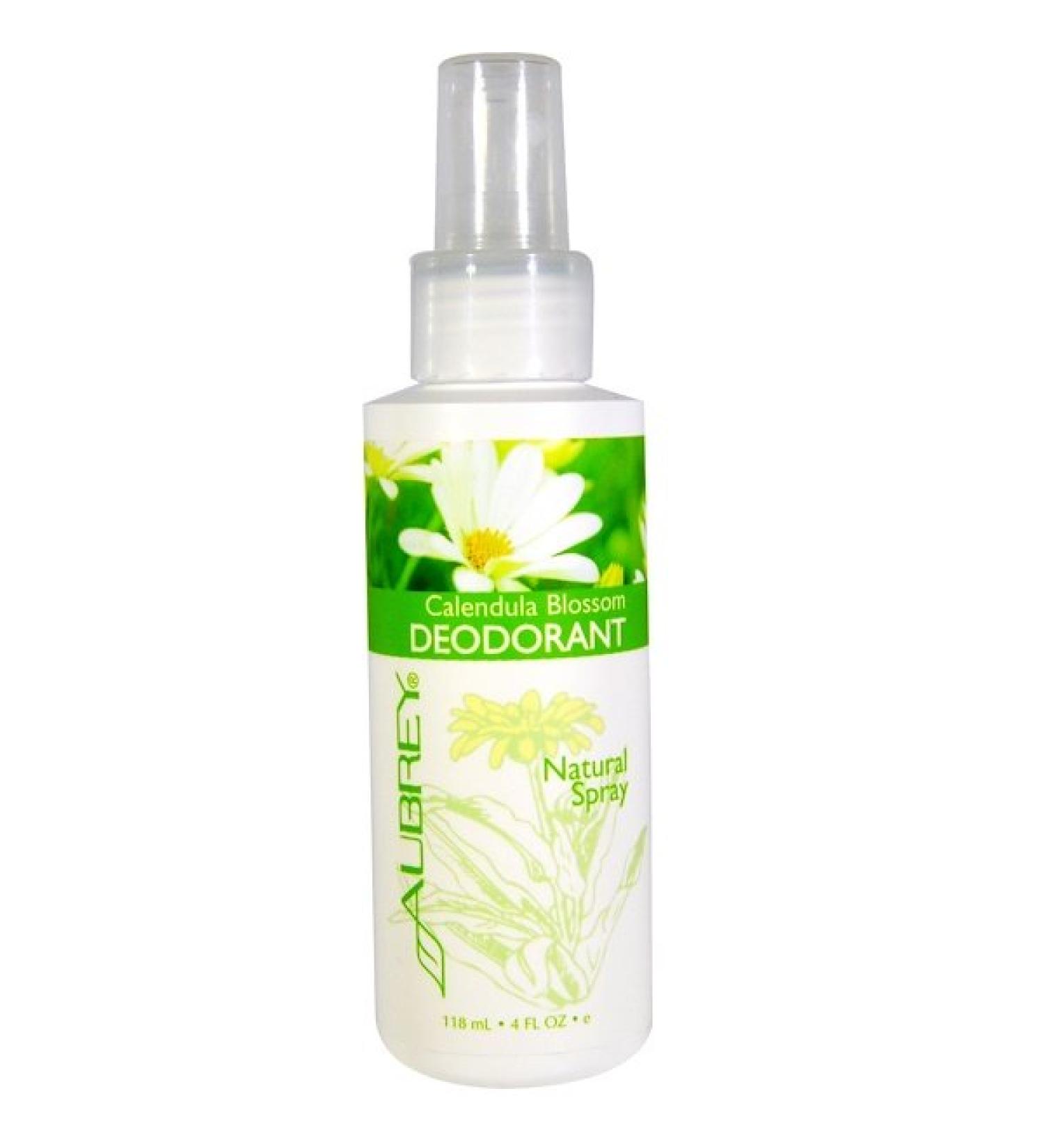 Aubrey Organics Calendula Blossom Deodorant Natural Spray 4 fl oz (118 ml)