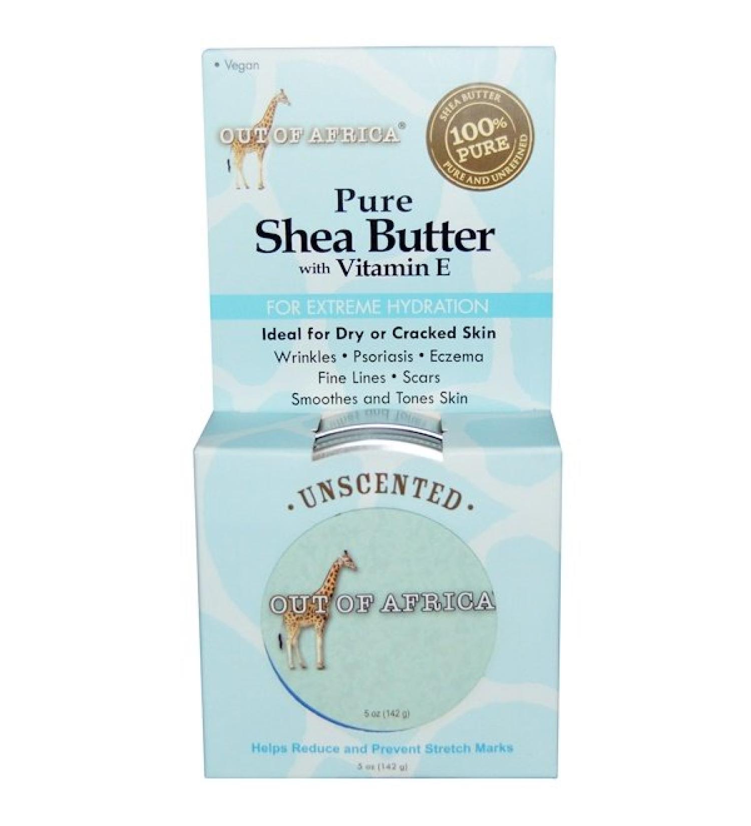 Out of Africa Pure Shea Butter with Vitamin E Unscented 5 oz (142 g)
