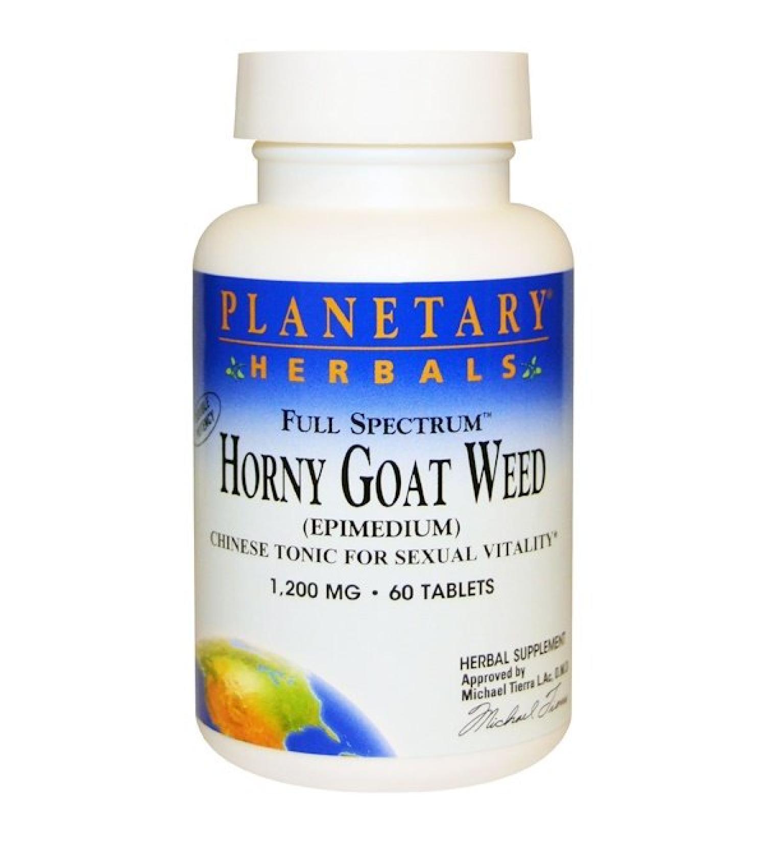 Planetary Herbals Horny Goat Weed Full Spectrum 1200 mg 60 Tablets