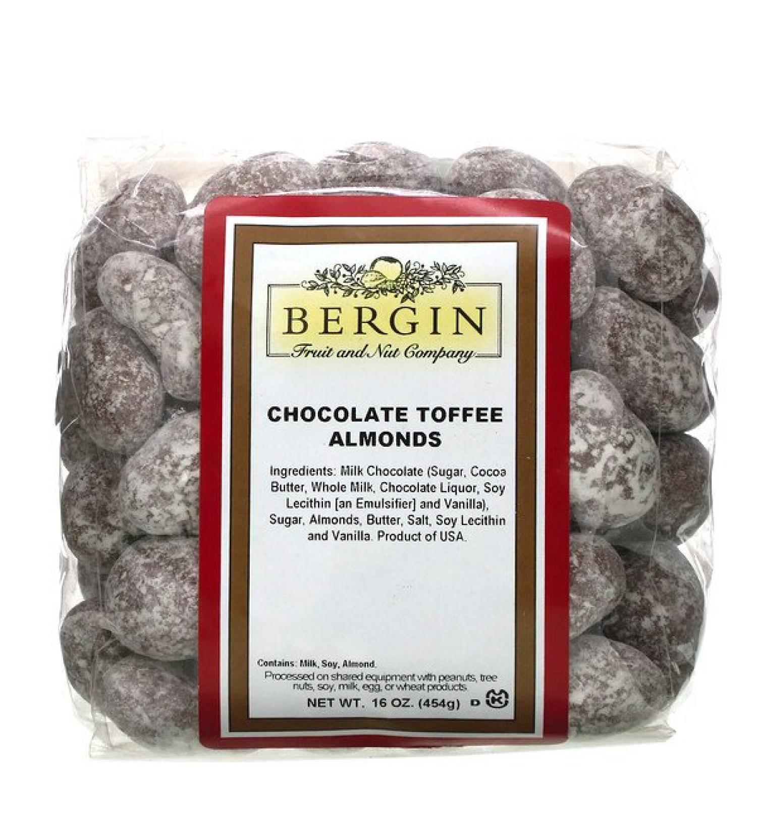 Bergin Fruit and Nut Company Chocolate Toffee Almonds 16 oz (454 g)