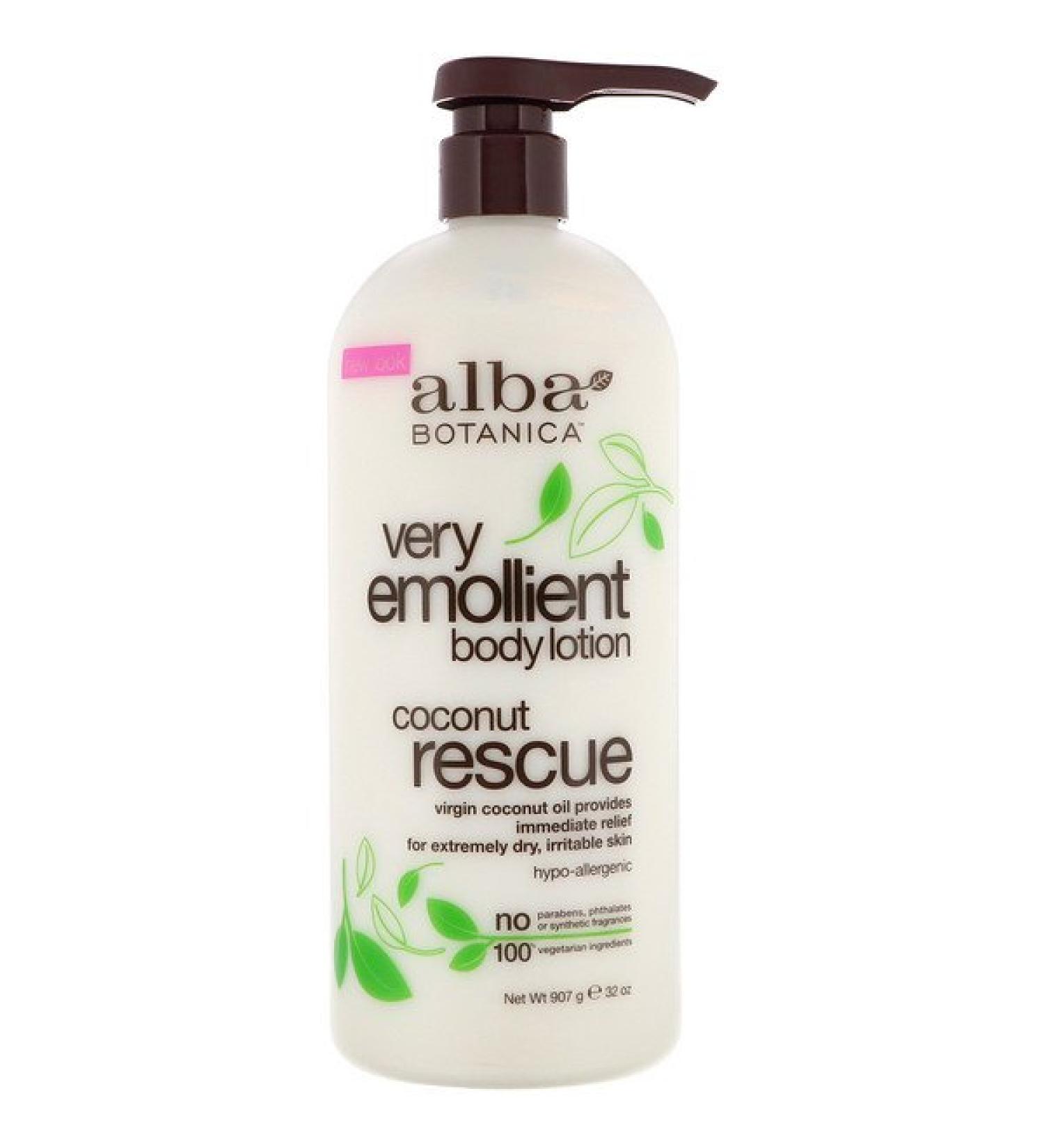 Alba Botanica Very Emollient Body Lotion Coconut Rescue 32 oz (907 g)