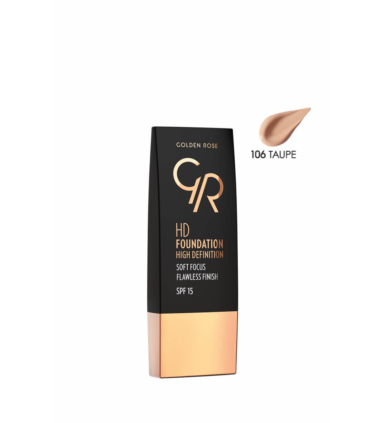 Golden Rose Foundation - HD Foundation High Definition 106 Taupe 8691190832568
