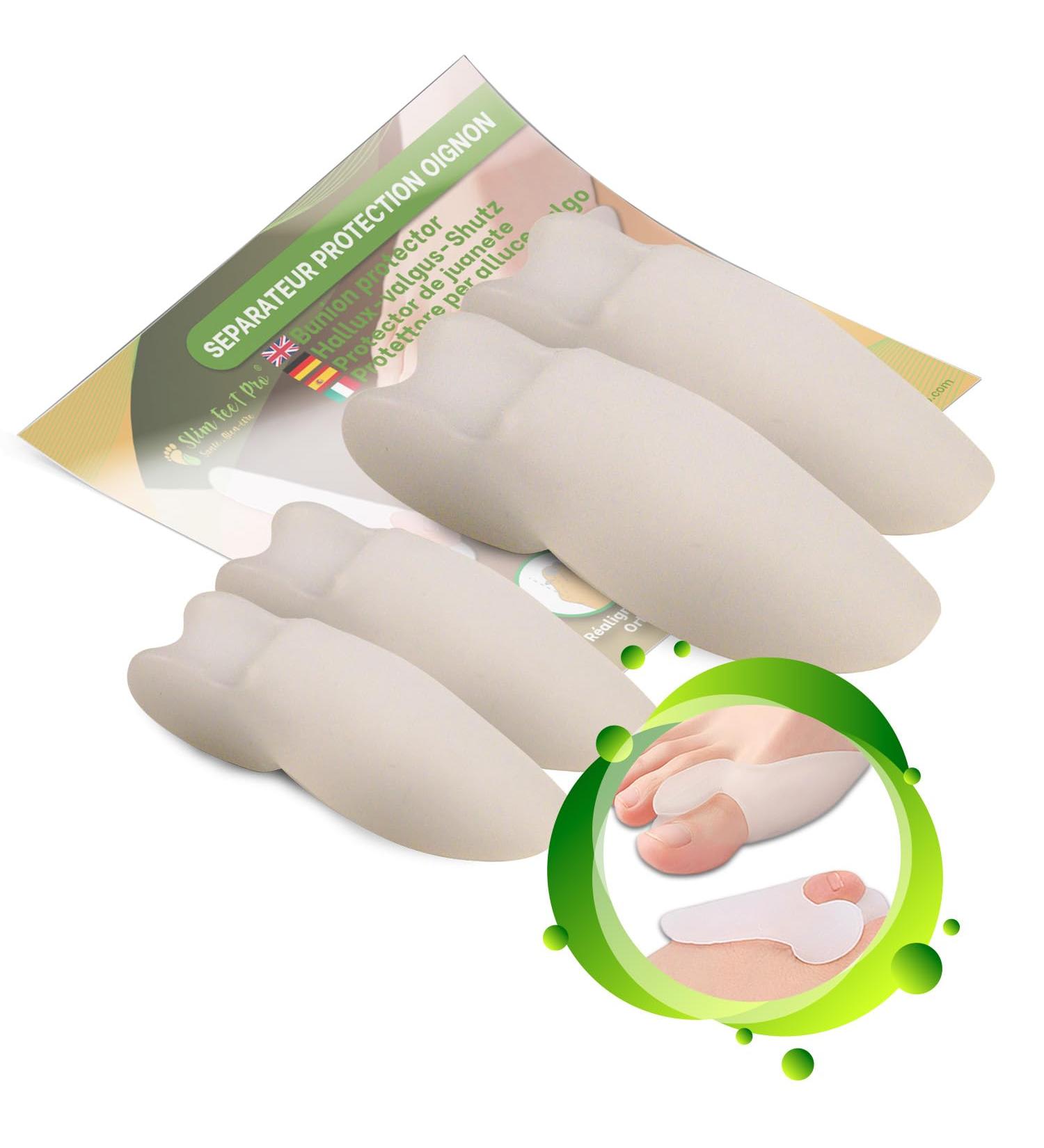 Slim Feet Pro Set: 2 Pairs of Hallux Valgus & Toe Spreaders for Pain Relief Protection & Comfort - Buy Online on GoSupps.com