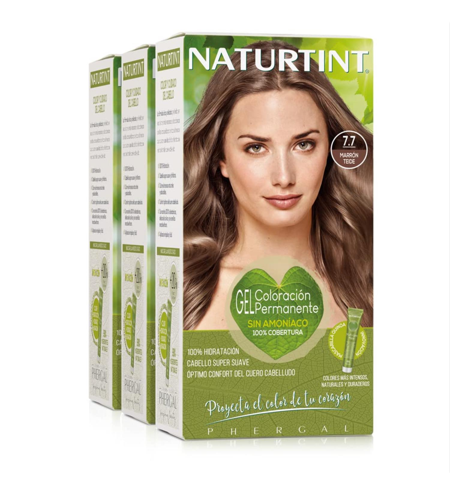Buy Natureint Ammonia-Free Hair Color 7.7 Teide Braun | 3 Pack (510ml) - Rich Natural Ingredients for Vibrant Hair! - Buy Online on GoSupps.com