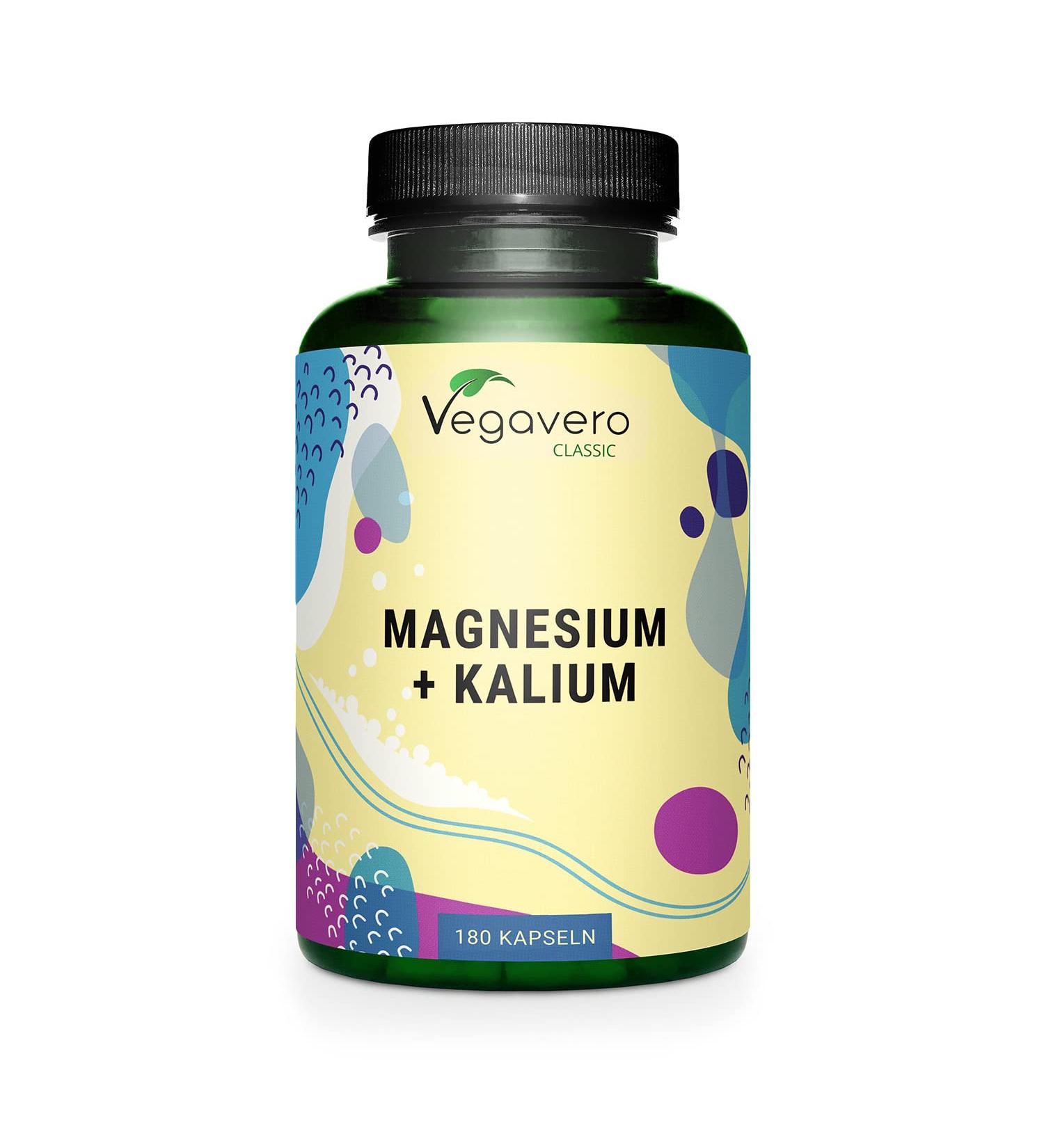 Vegavero Magnesium Citrate + Potassium Citrate | 180 Capsules | No Additives & Vegan | Optimal Absorption | Muscle Pain + Cramps + Anti Fatigue* - Buy Online on GoSupps.com