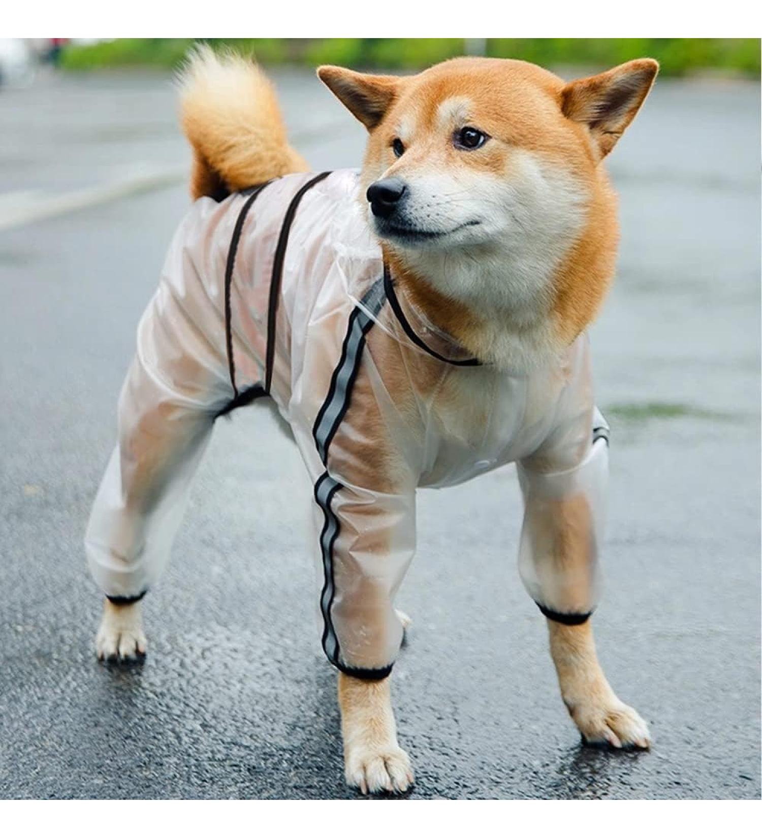 Waterproof Dog Raincoat with Hood - Reflective Strips for Small Dogs | Best Rain Jacket for Dogs - Buy Online on GoSupps.com