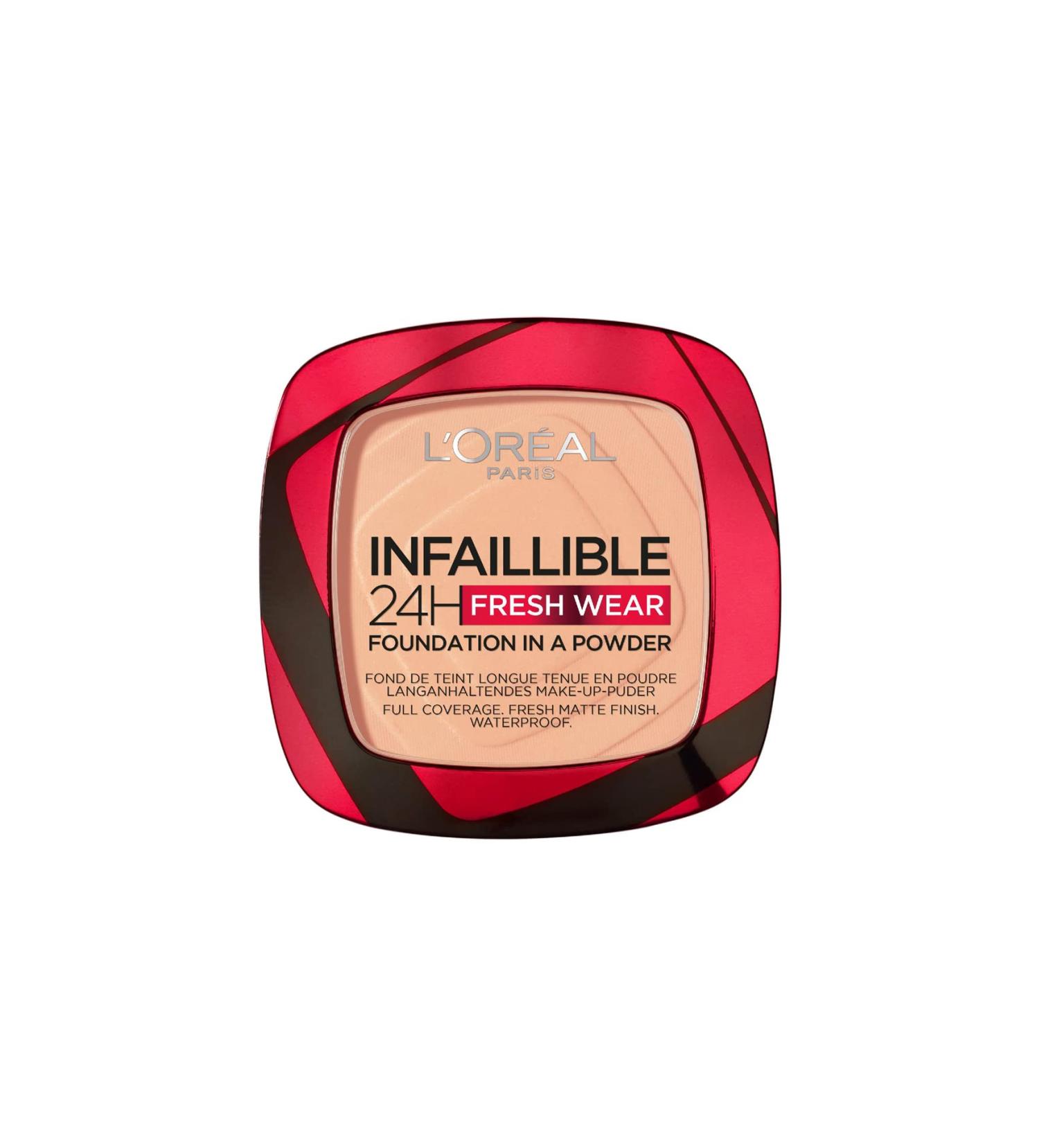 L'Or al Paris Infallible 24H Fresh Wear Foundation in a Powder Full-coverage Longwear Weightless Smooth Finish Water-proof and Transfer-proof 245 Golden Honey 245 Golden Honey 9 g (Pack of 1) - Buy Online on GoSupps.com