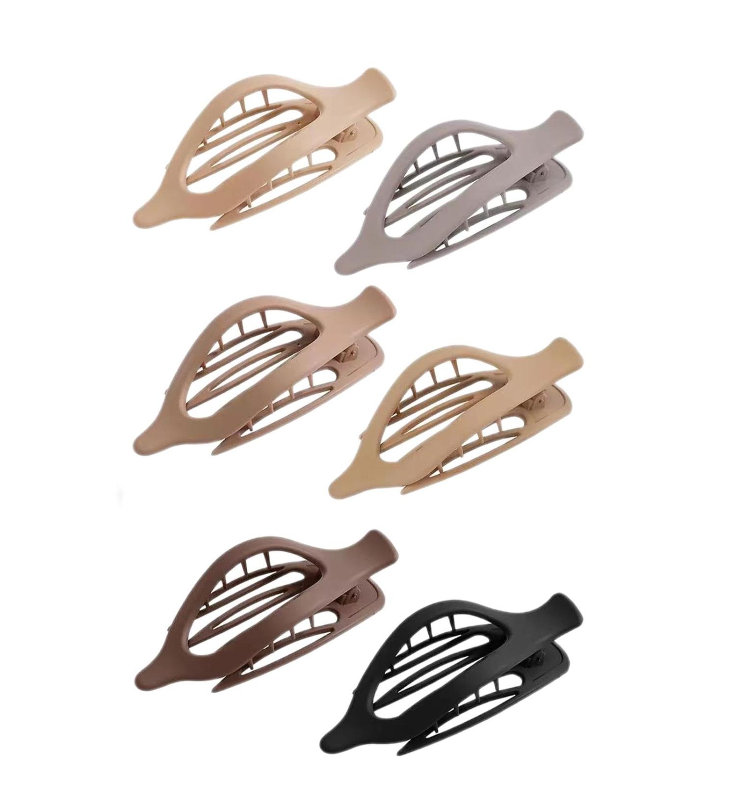 Flat Hair Claw - Vintage French Design Hair Claw Side Slide Alligator Hair Clips Strong Hold Oval Barrette Jaw Clips Duckbilled Barrettes Accessories for Women Girls Solid color - Buy Online on GoSupps.com