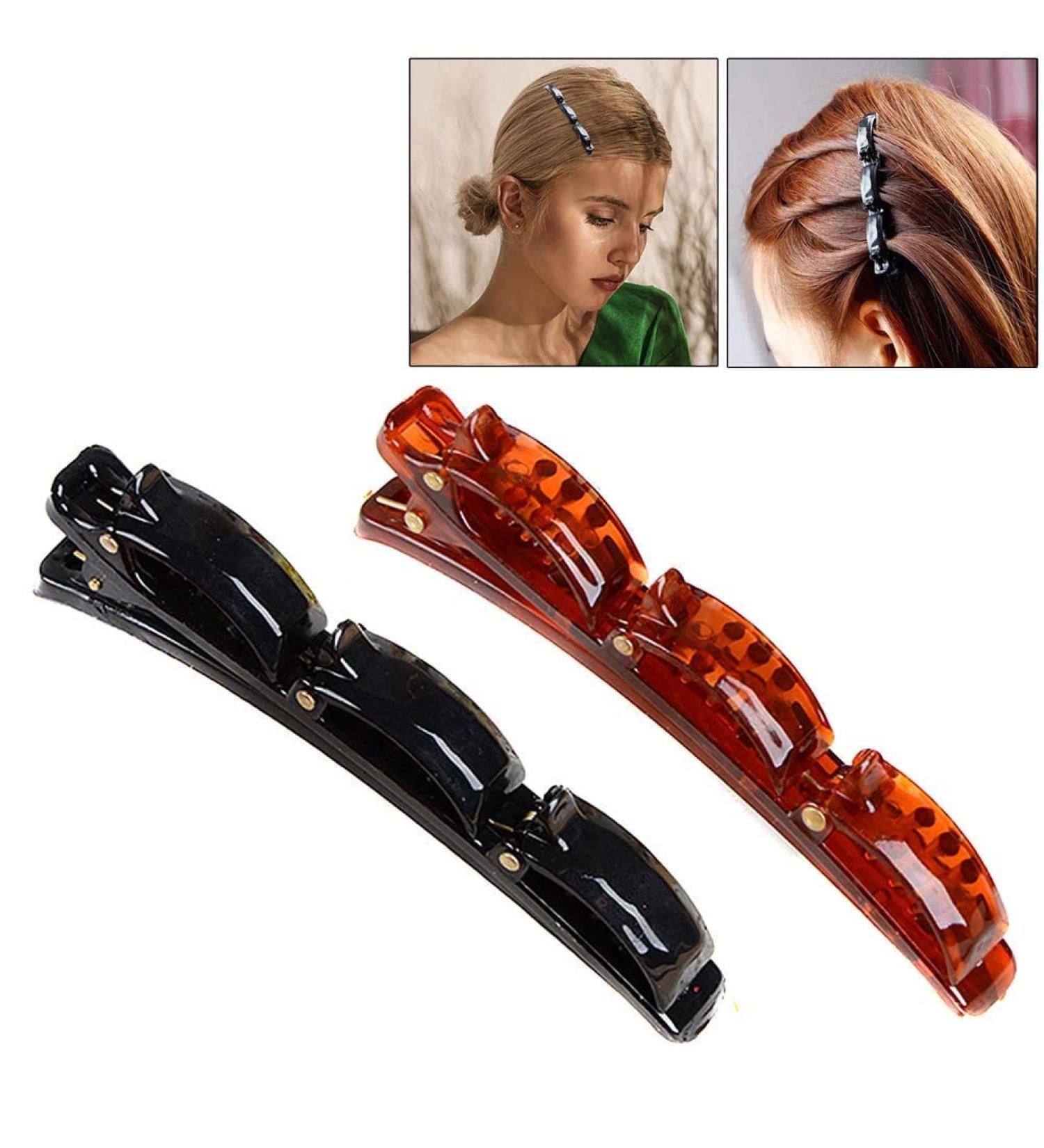 Buy 2 Pack Double Bang Hair Clip Set for Women & Girls | Stylish Black & Brown Hairpins Headbands & Accessories - International Shipping Available - Buy Online on GoSupps.com